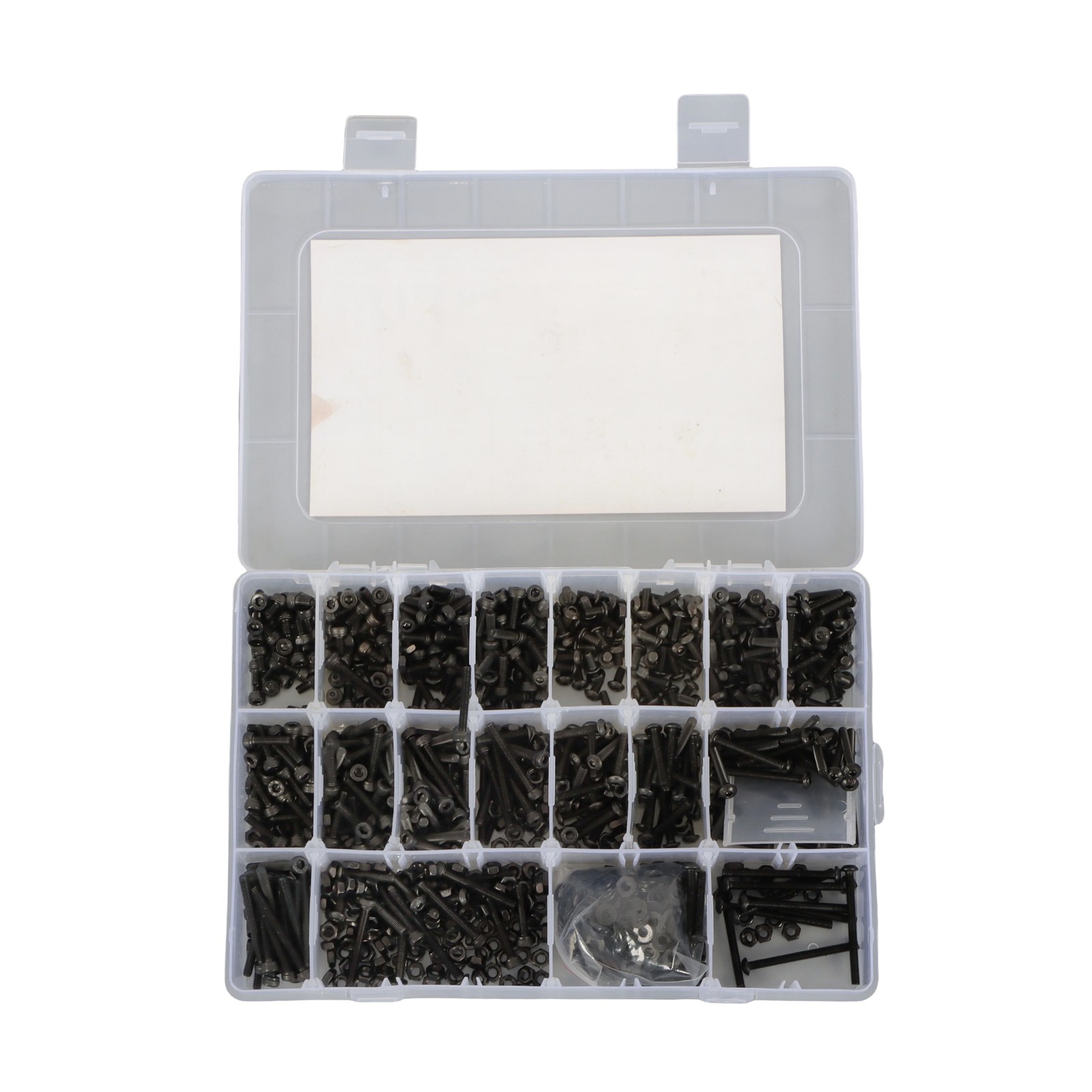 1590Pack M3 Hardware Assortment – Hex Button and Socket Head Bolts Nuts Washers
