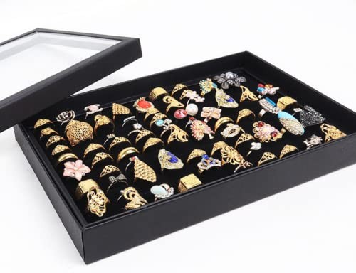THE PERFECT PART 100 Slots Jewelry Ring 11.42 x 7.48 x 1.47 inches, Black