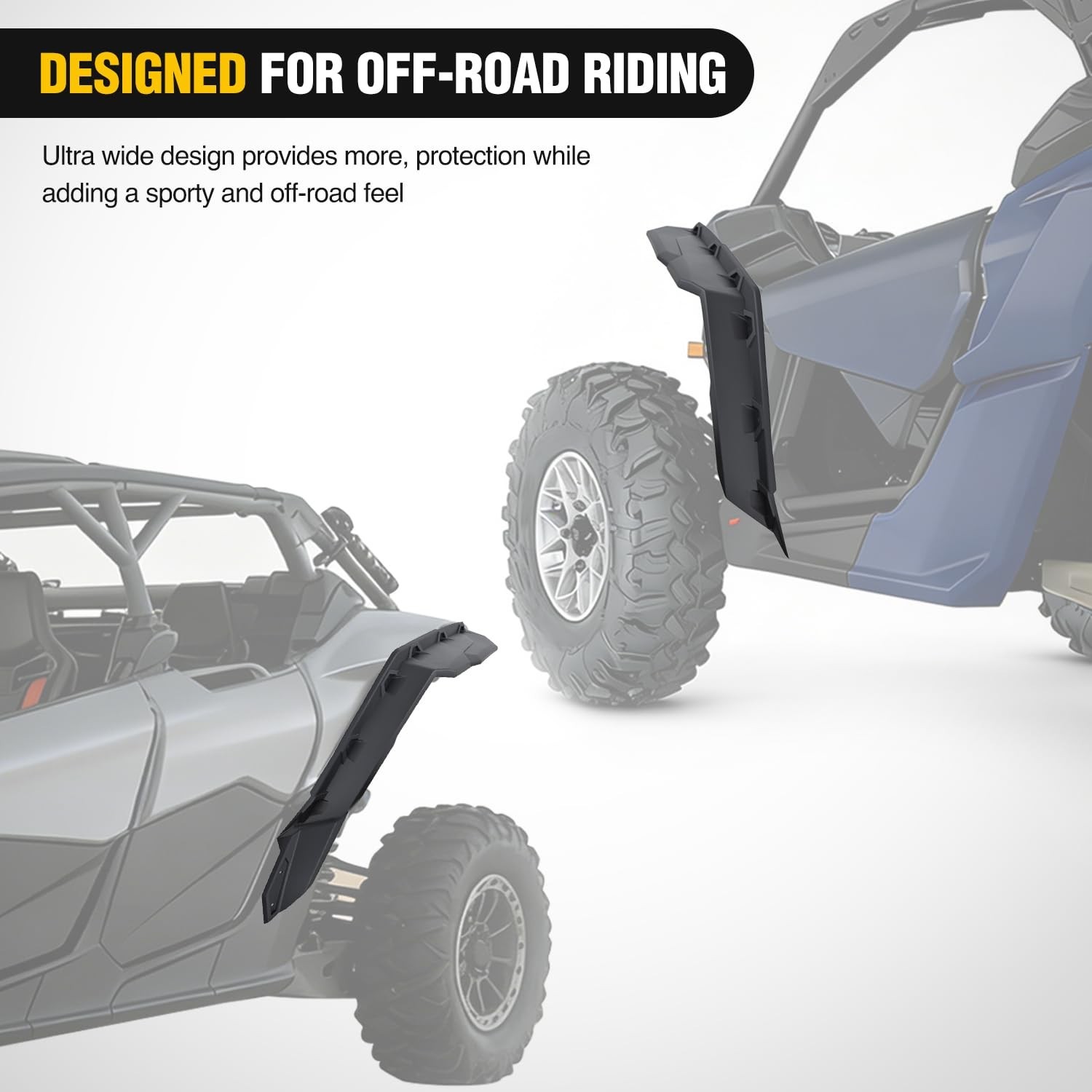 Nilight Front & Rear Extended Fender Flares Compatible with Can-Am Maverick X…