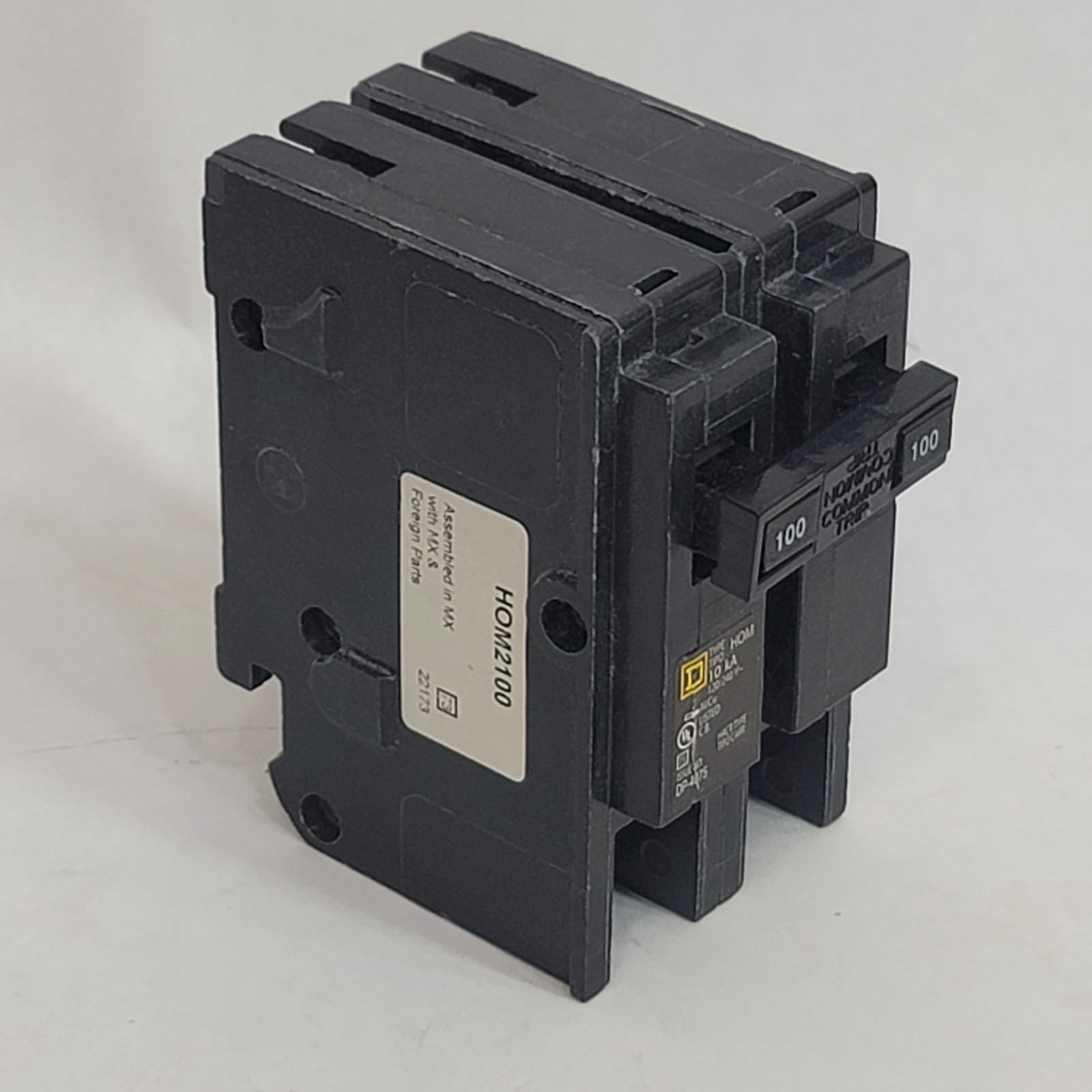 HOM2100 – Square D Homeline – Circuit Breaker Plug-In – 100 Amp – 2 Pole – 240 V