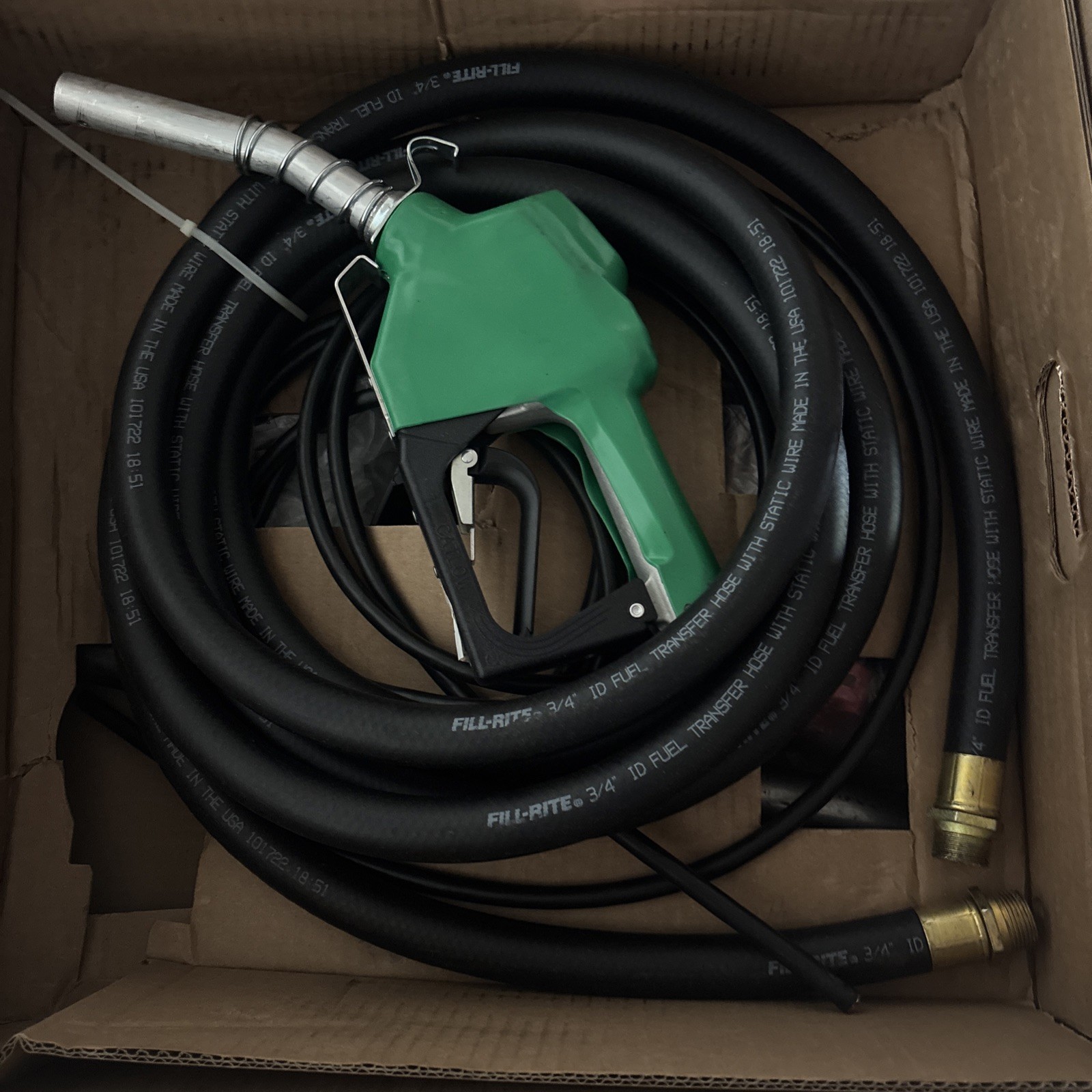 Fill-Rite FR1220HDSQ 12V 15 GPM Pump 1” Inlet 3/4” Outlet + Hose + Nozzle NEW