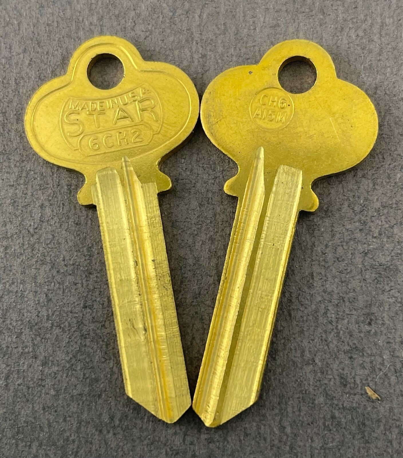 Lot of (2) A1015M 6CH2 L6M A67M Type Key Blanks for Lockwood B317M Keyway
