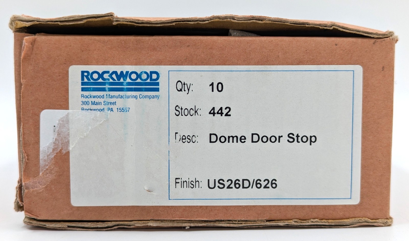 NOS! Lot of 2 Rockwood 442 High Dome Floor Mount Door Stop for Commercial Doors