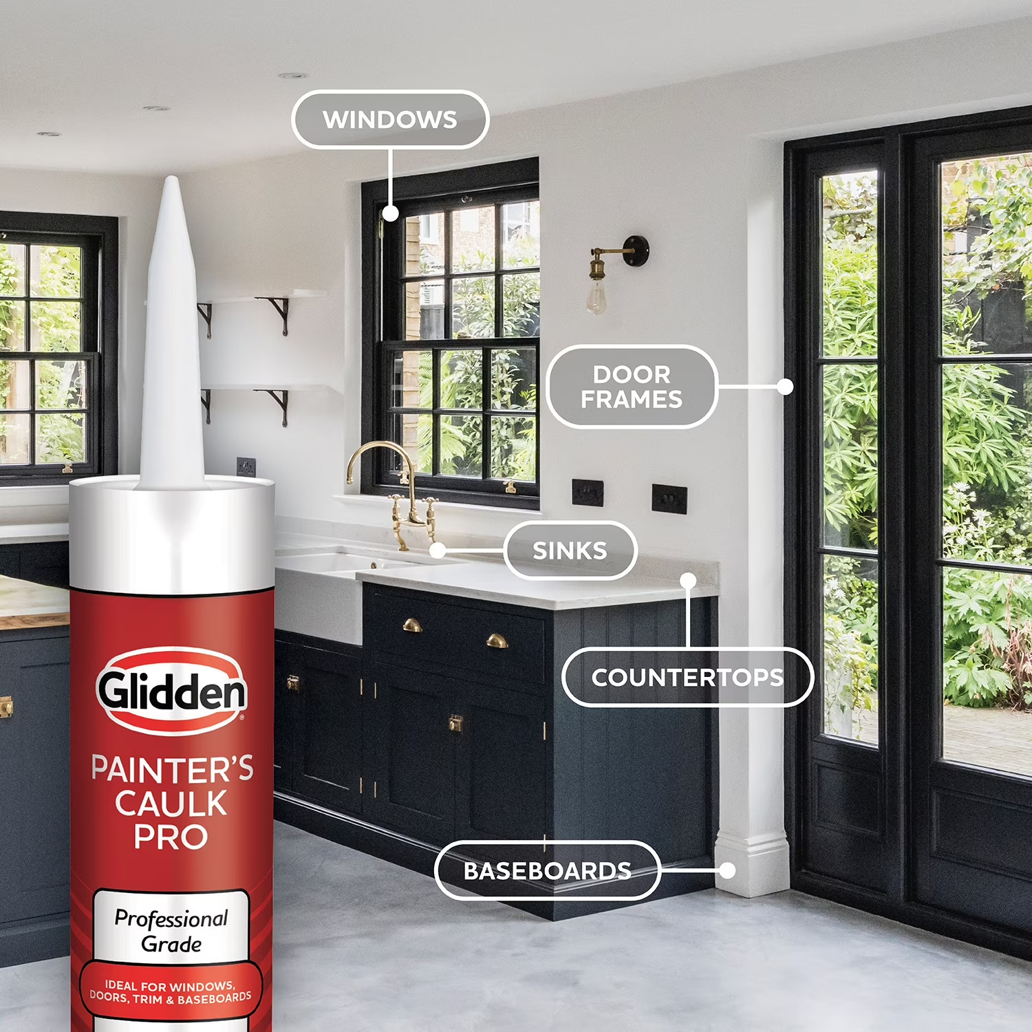 (4 Pack) 10.1 Fl Oz Painter’S Multi-Purpose Interior/Exterior Caulk Pro, Clear