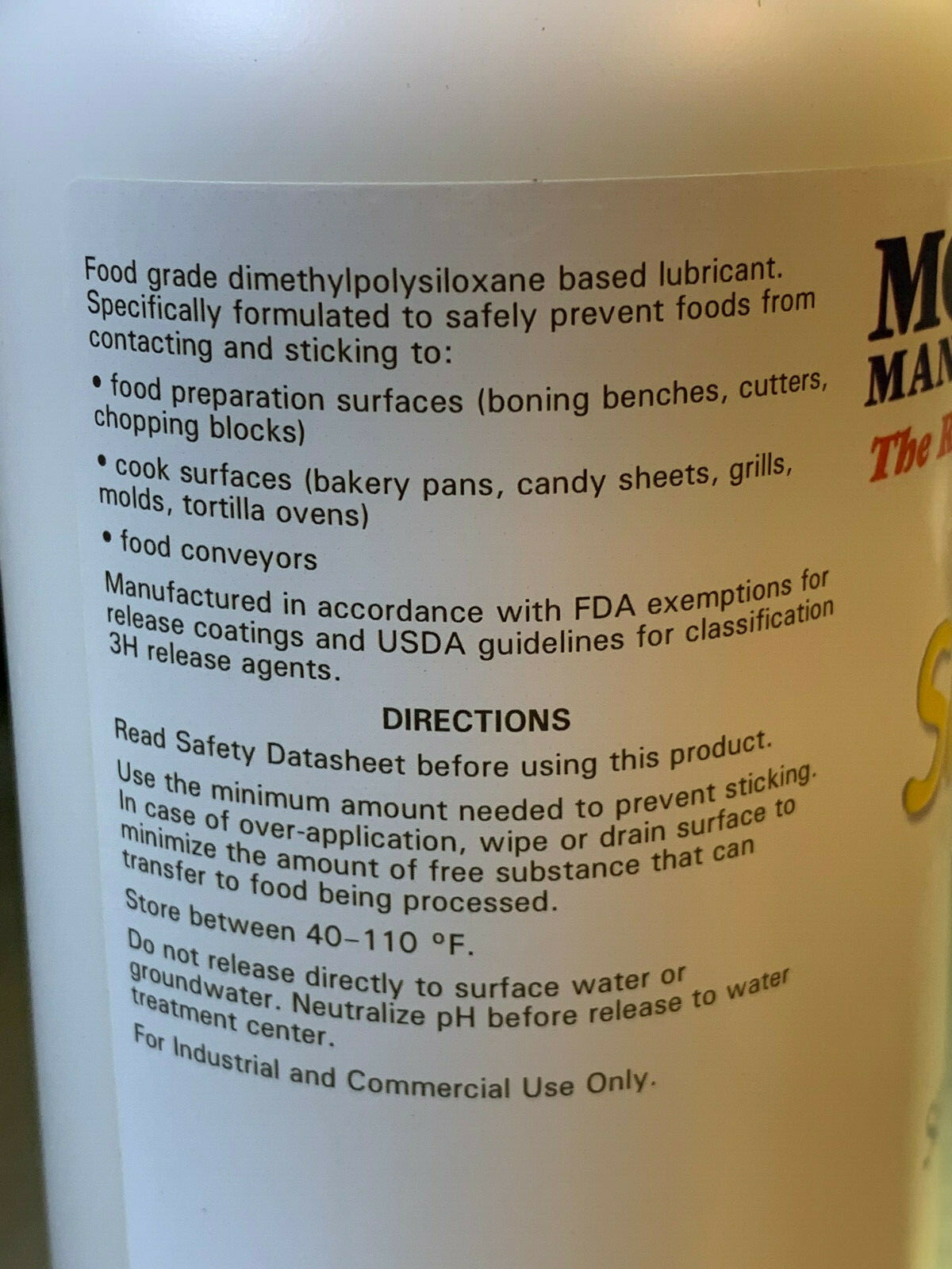 1 QUART Food Grade Slick-um Formula SE Silicone Lubricant Brand New Free Shippin