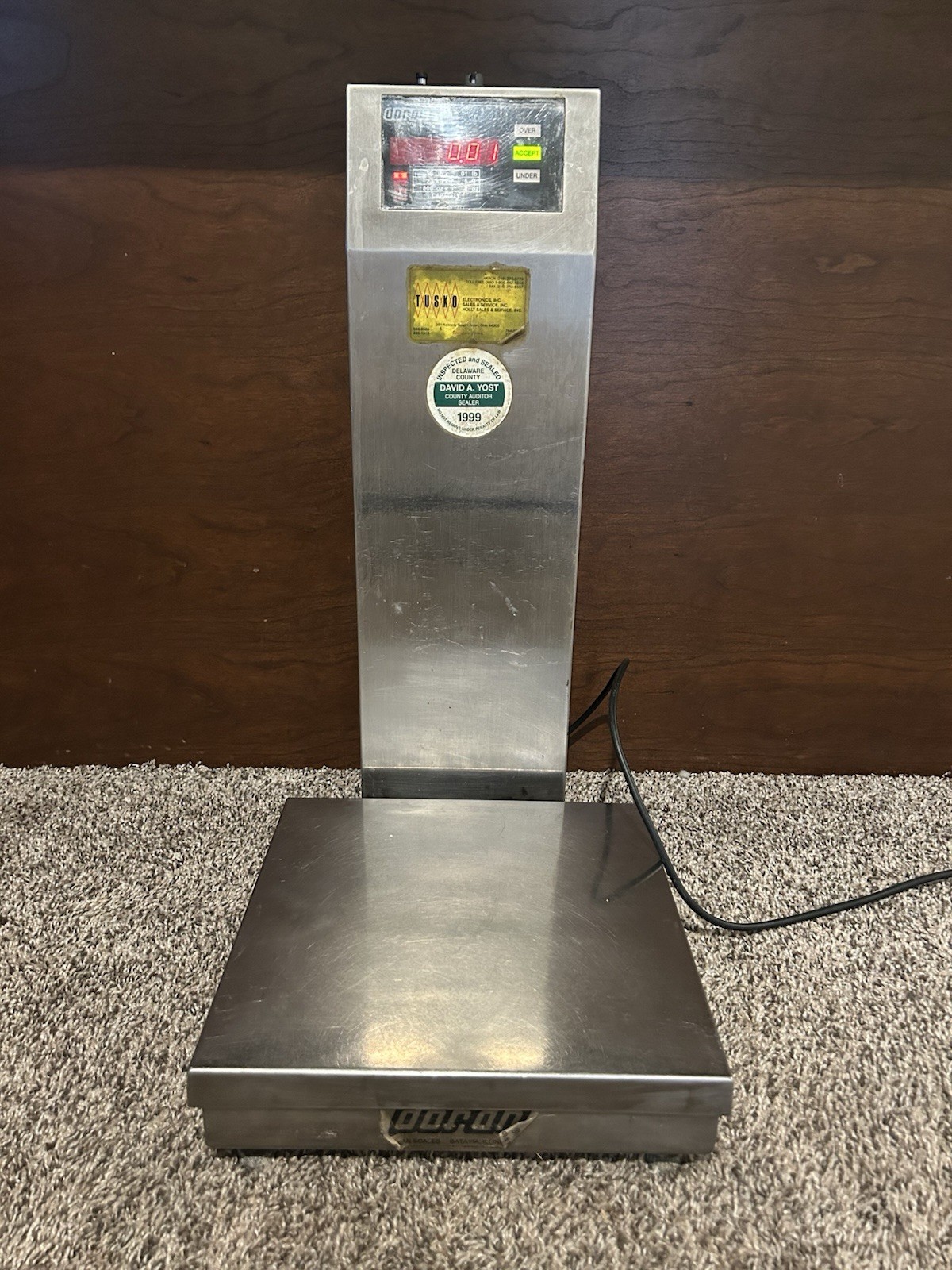 Doran Scales 4100XL Model DXL4150 50 lb Capacity Over Under Check Balance