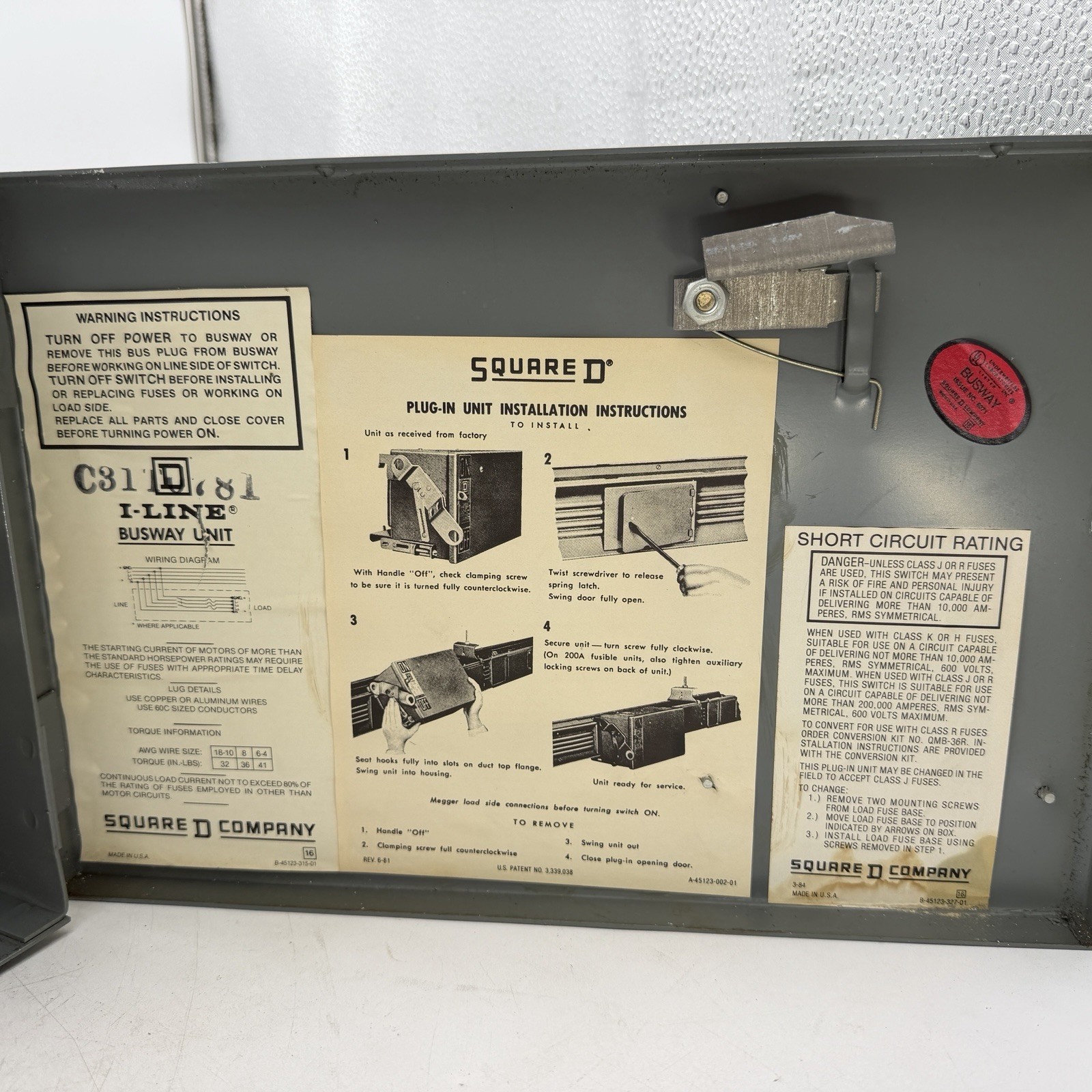 SQUARE D PQ-3603G SER. 3 600VAC 30A UNMP 3 Phase with Fuses