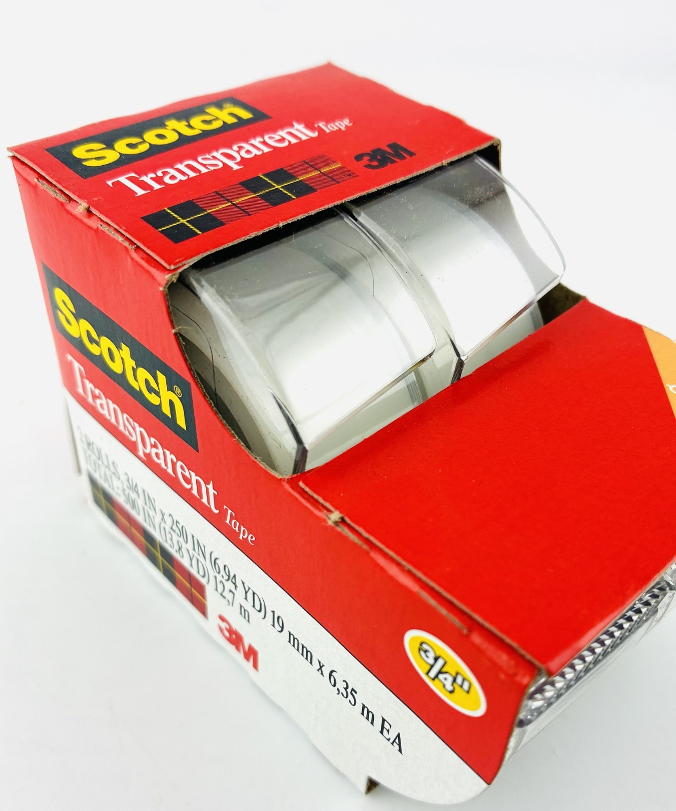 12 Packs (24 rolls) Scotch 3M Transparent Tape Glossy 3/4″ x 250″Clear Adhesive