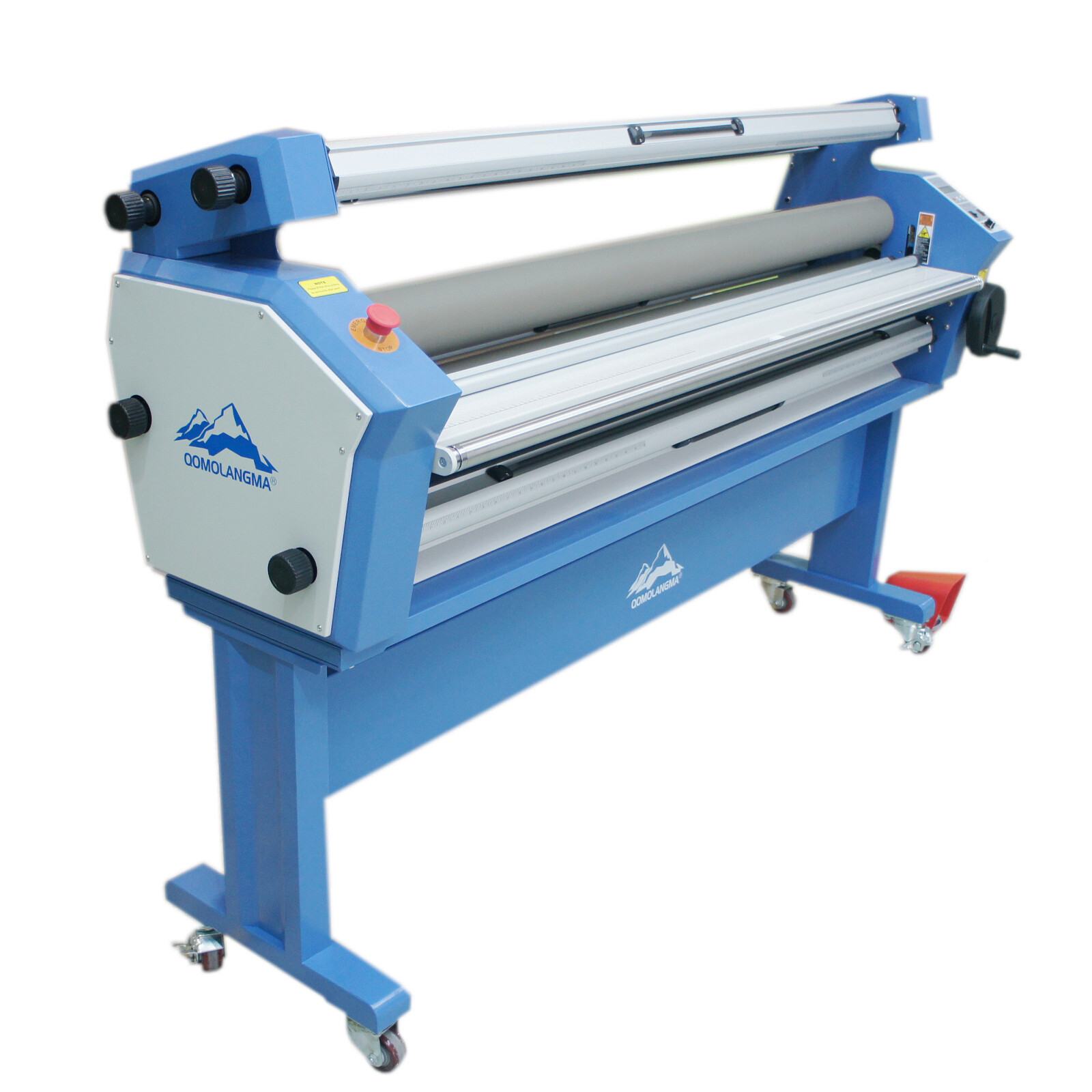 US Stock QOMOLANGMA 110V 55In/63In Wide Roll Cold Laminator Laminating Machine