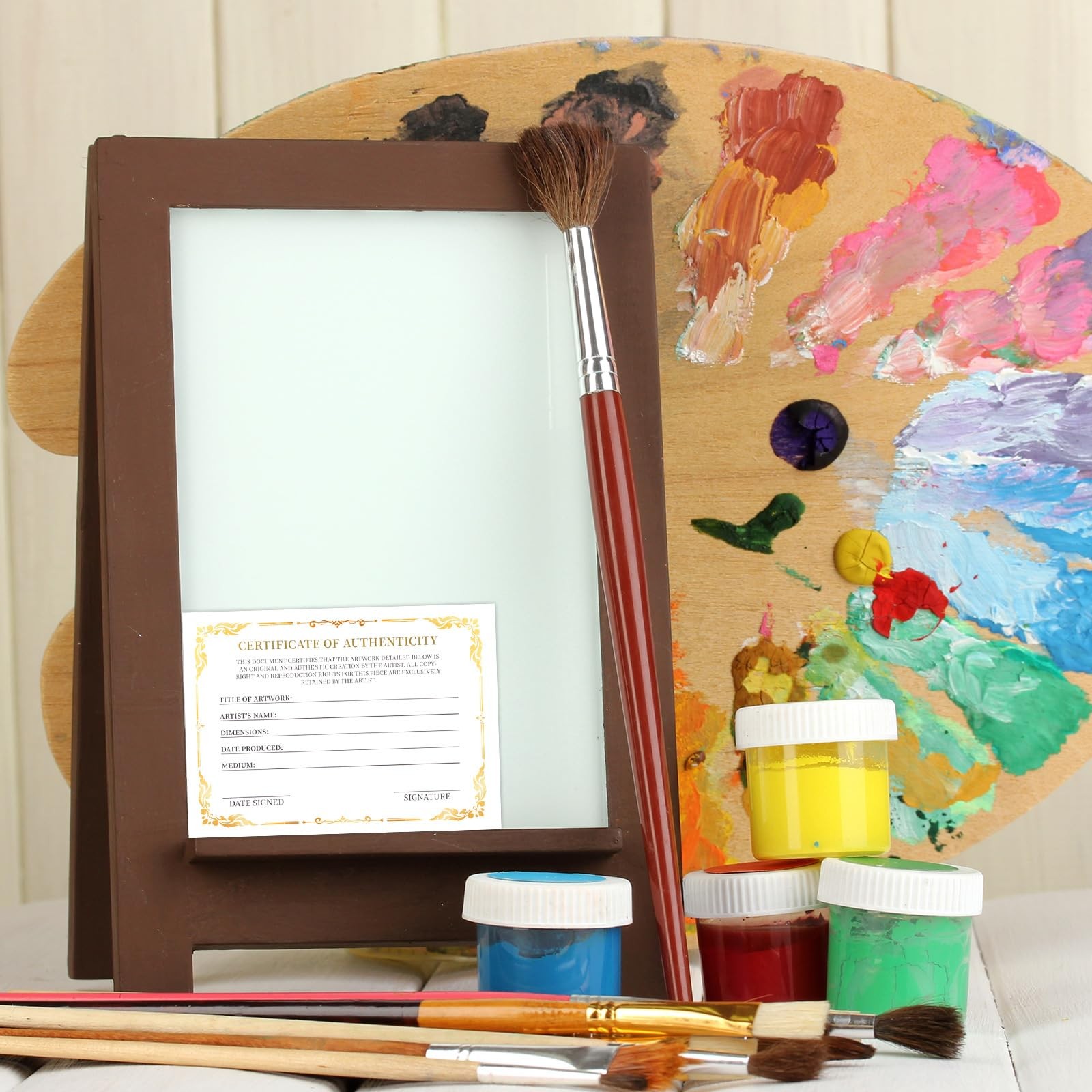 12 Pieces 5 x 7 Inch Certificate of Authenticity Gold Foil Premium Certificat…