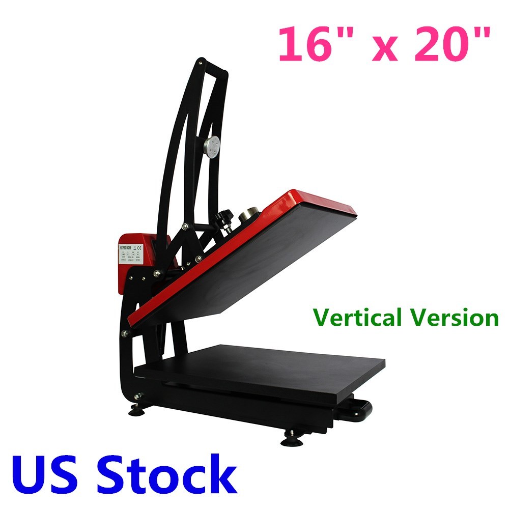 16″ x 20″ Auto Open Heat Press Machine for T-shirt Vertical Clamshell US Stock