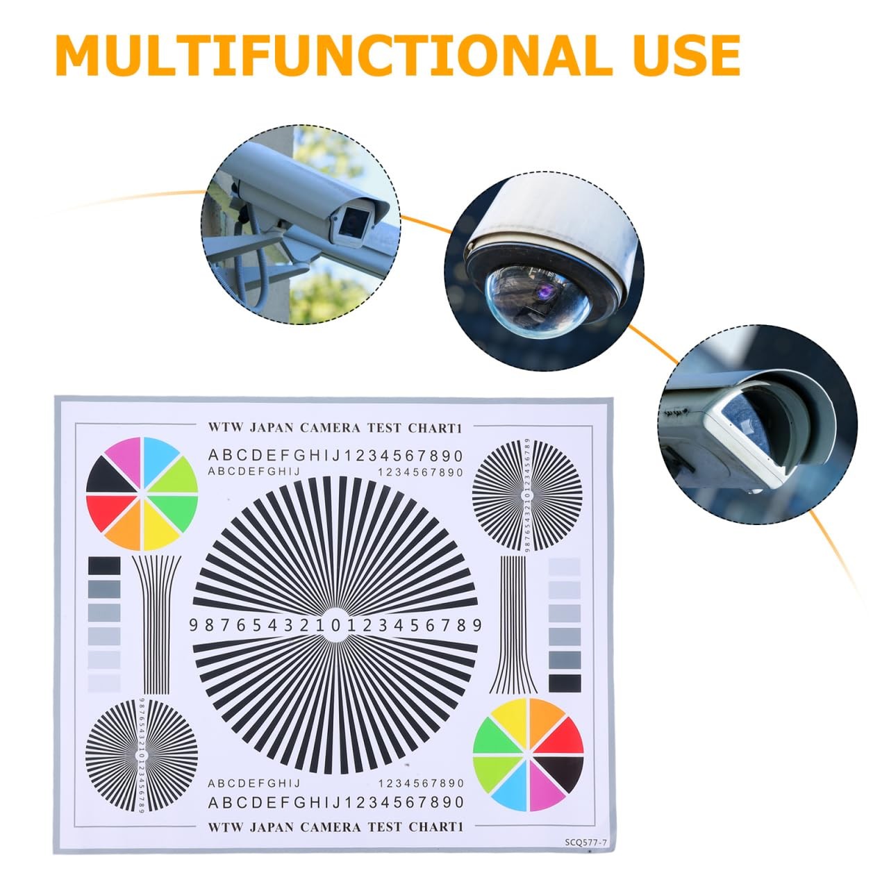 ARTIBETTER Camera Focus Calibration Card Lens Test 40.00X30.00X0.10CM, Multi