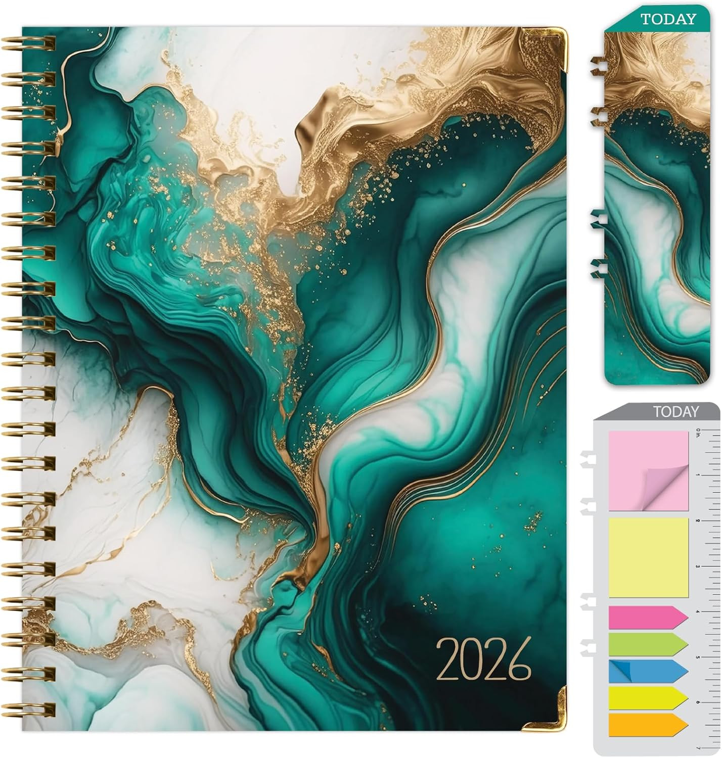 HARDCOVER 2026 Planner, 7″x9″: 14 Months (November 2025 – December 2026), Daily