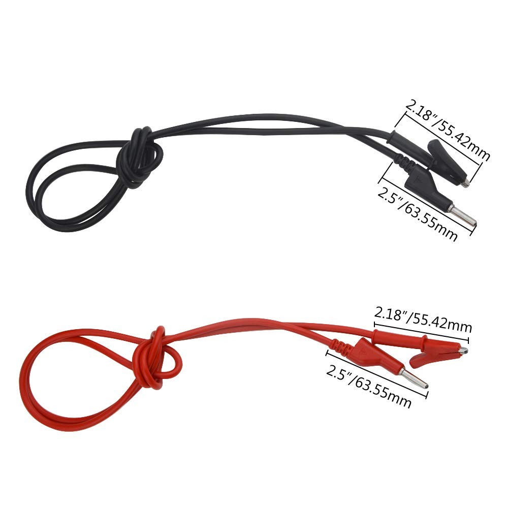 WMYCONGCONG 6 PCS Banana Plug to Crocodile Alligator Clip Test Lead 15A with …