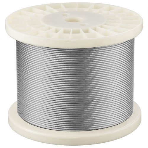 1/8 Inch Wire Rope, 500 ft Length, 316 Stainless Steel Wire Cable with Cutter, 1