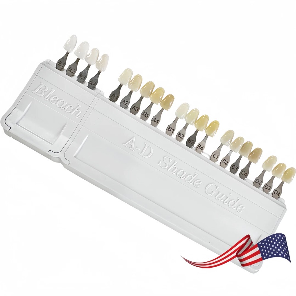 1/2 Set For VITA Classical Dental Shade Guide with Bleached Shades Clip New