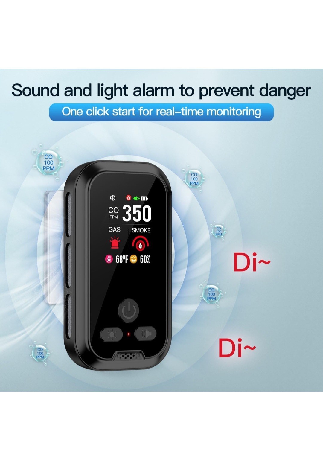 Gedsffati HD11-CGS Combined Smoke Combustible Gas And Carbon Monoxide Alarm