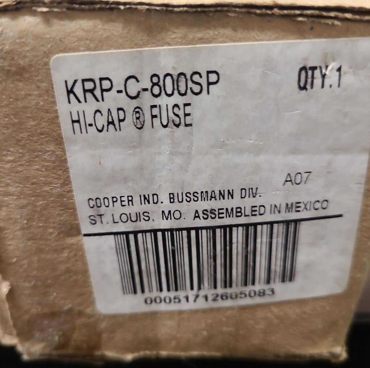 Eaton KRP-C-800SP 600V 800A Electrical Fuse