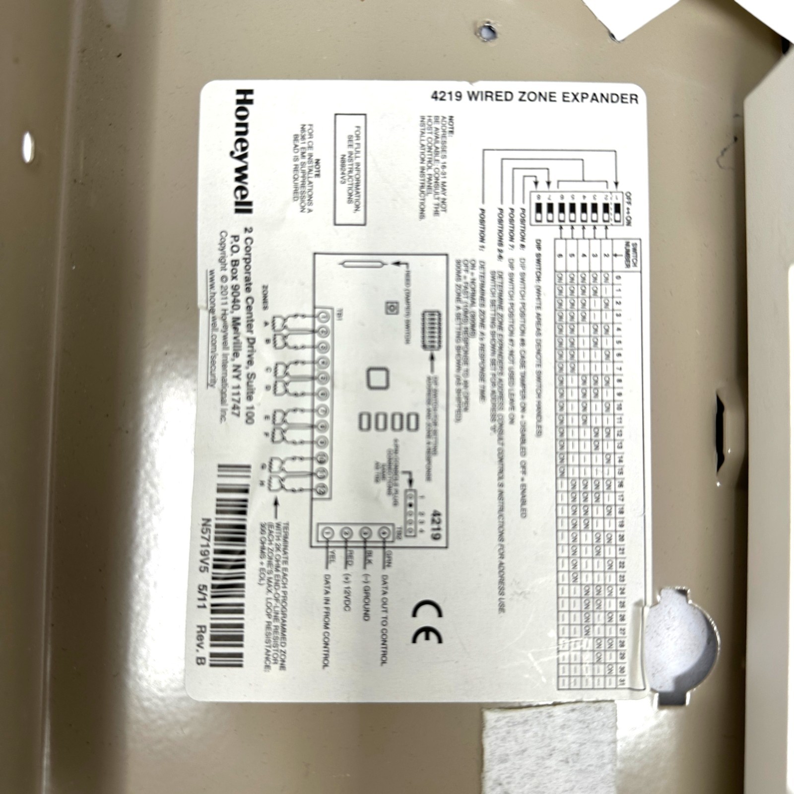 Honeywell Ademco VISTA-20P Control Panel with 4219 Zone Expander Module