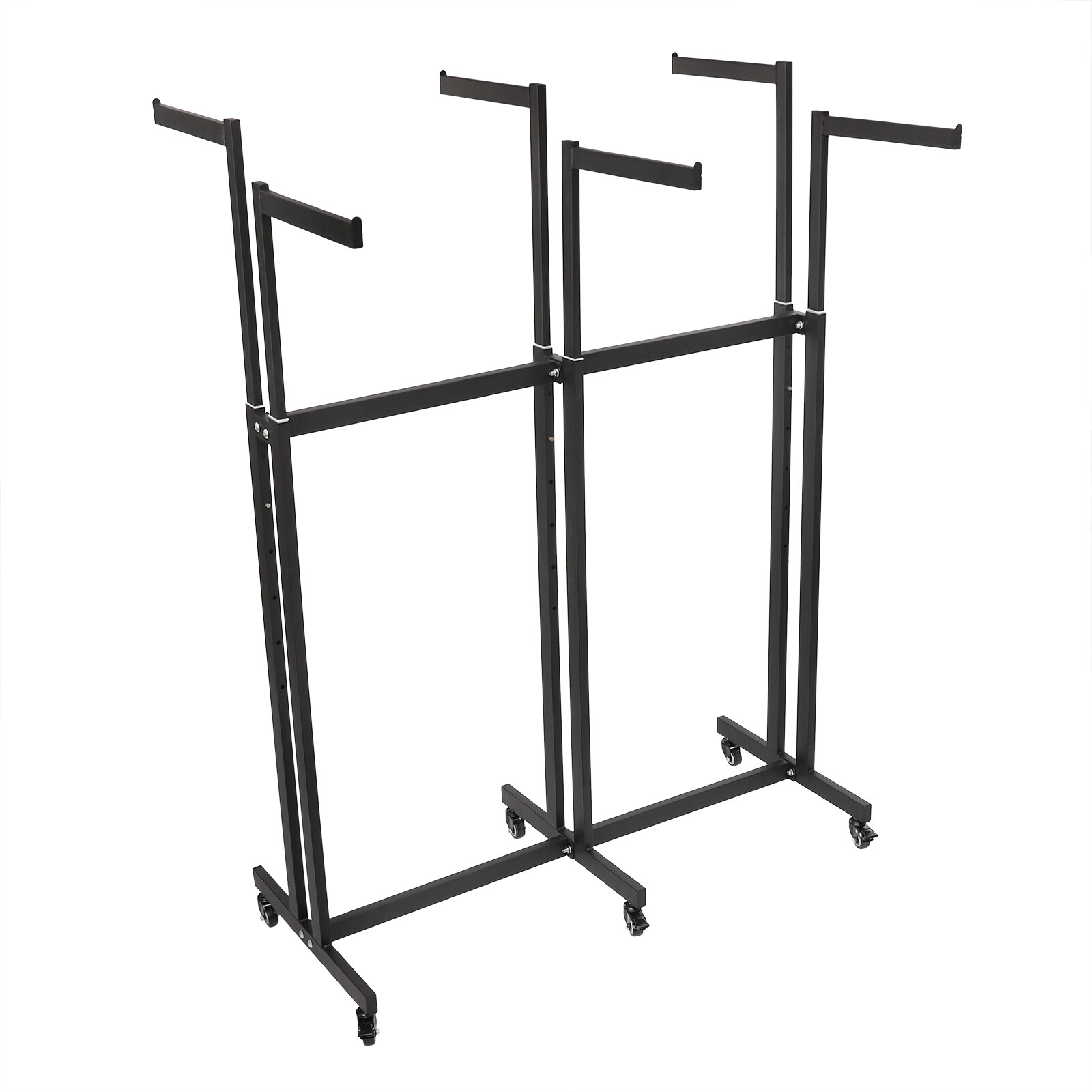 6 Arms Clothing Display Retail Rack Adjustable Floor Standing Metal Garment Rack