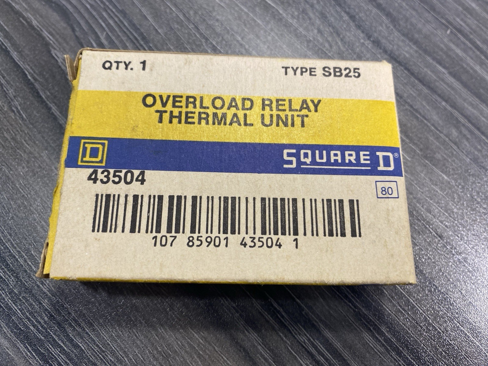 NOS SQUARE D Type SB25 SB25.0 43504 Overload Relay Thermal Unit – USA