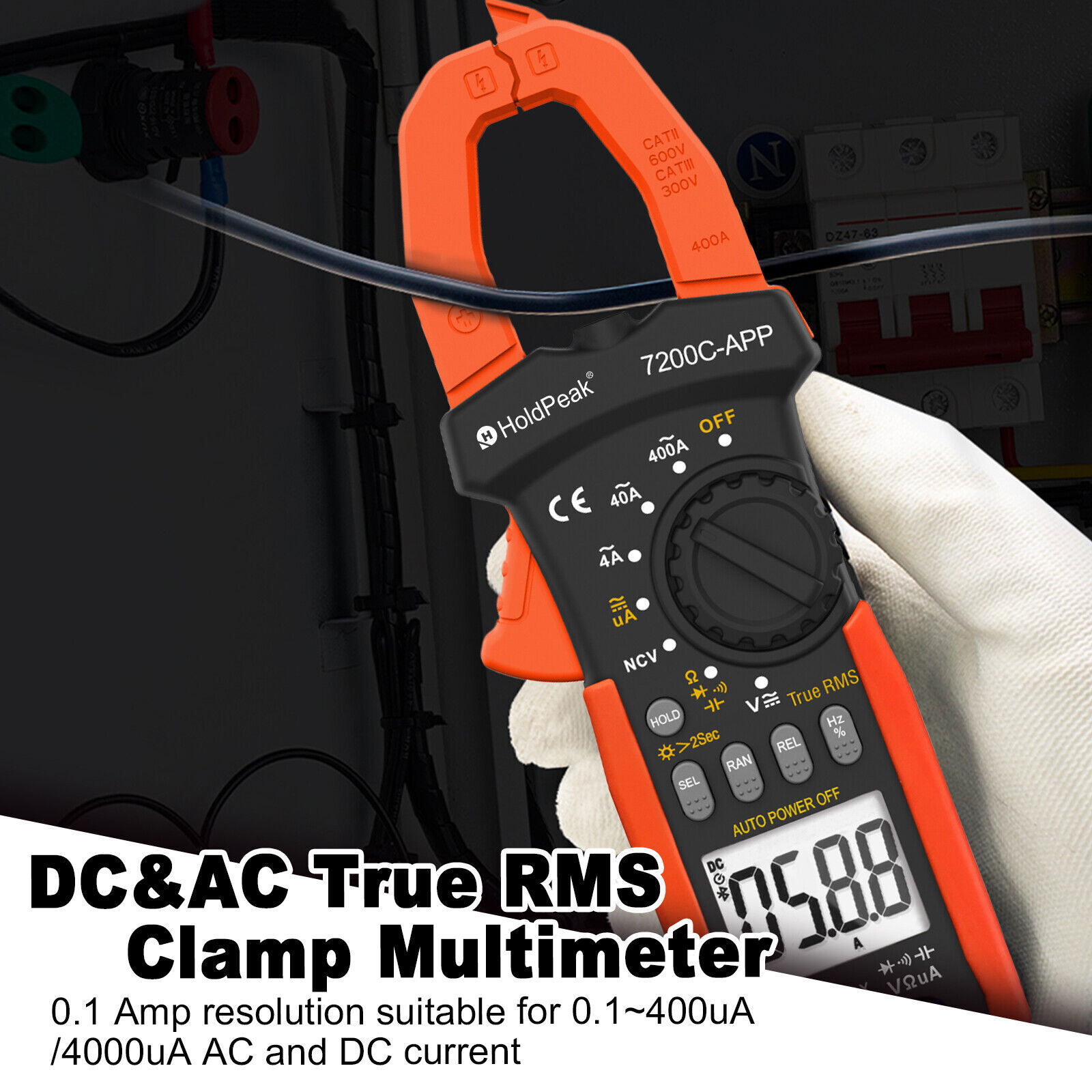 Digital Clamp Meter AC dc current Multimeter TRMS AMP Voltmeter Bluetooth Ohm