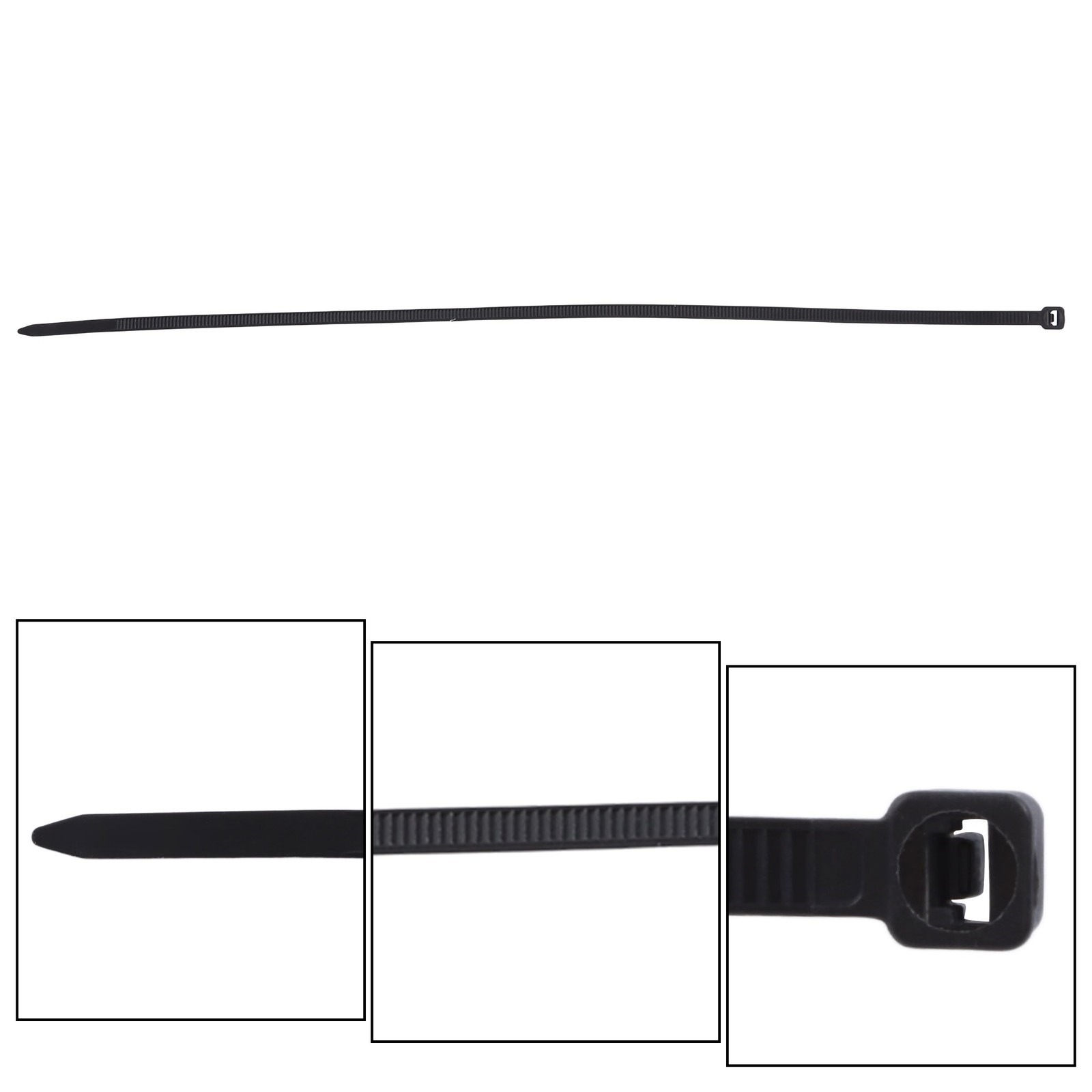 Zip Ties 1200pcs 14″ Heavy Duty 50lb Strength Self-Locking Nylon 0.18in Black