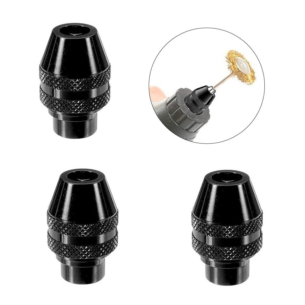 Set of 3 Multi-Keyless Drill Chucks Rotary Tools for Dremel 3000 4000 7700 8200