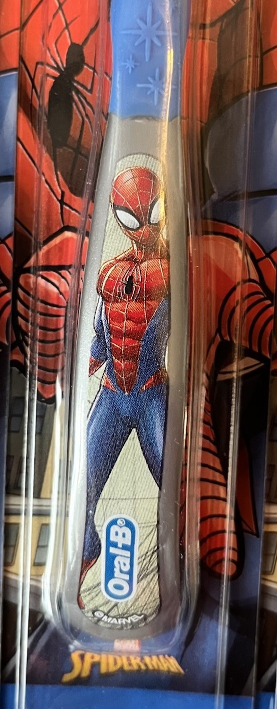 Oral-B Crest Kid’s Toothbrush 3+, Spiderman graphics, Compact, soft 4 Pk marvel