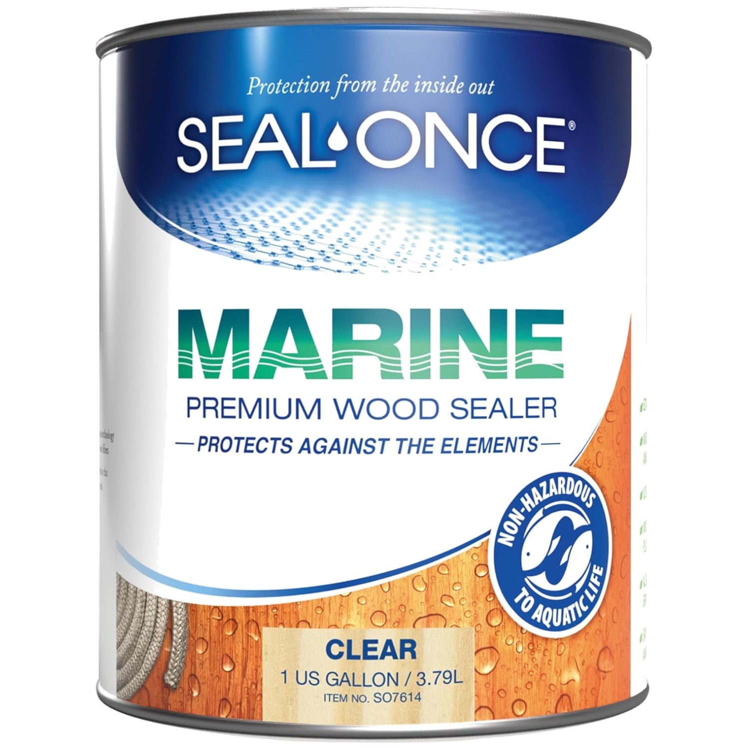 Waterproof Wood Sealer for High-Moisture Areas, 1 Gallon