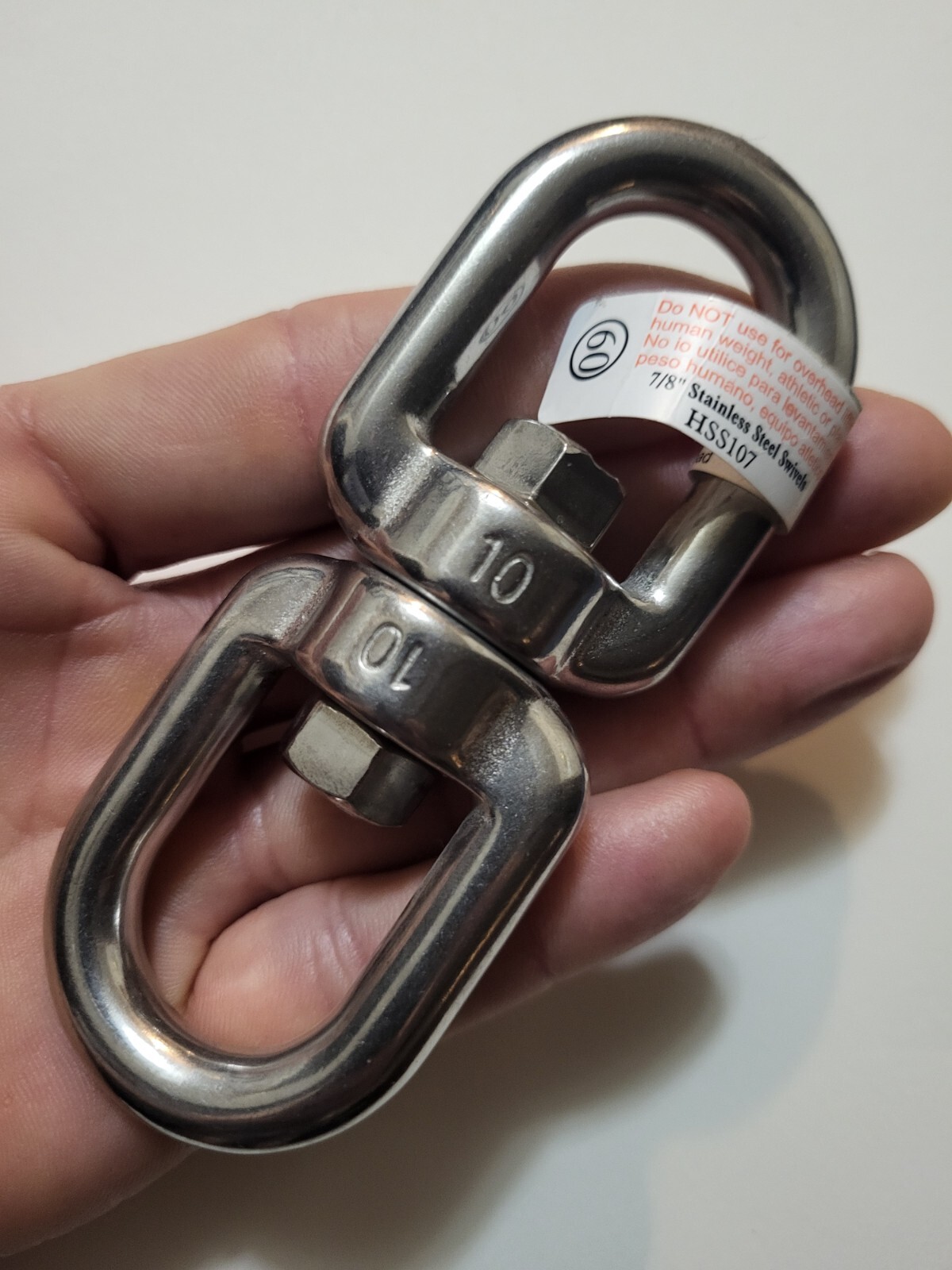 4 1/2″ Stain-less steel swivel eye/eye with 7/8″ eye SWL 440 cable, chains