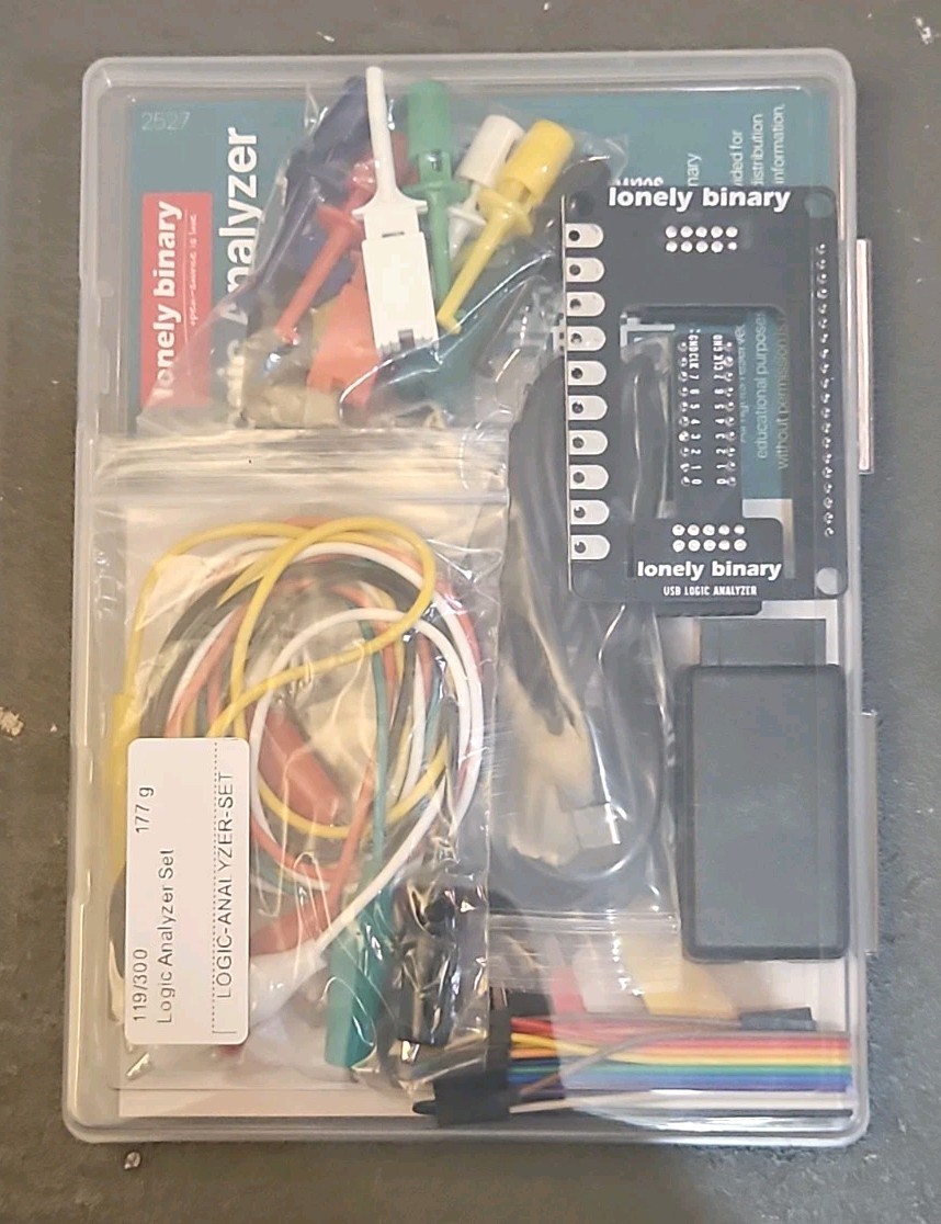 LONELY BINARY Logic Analyzer 8 Channels 24MHz USB Kit with Base Module, Breadboa