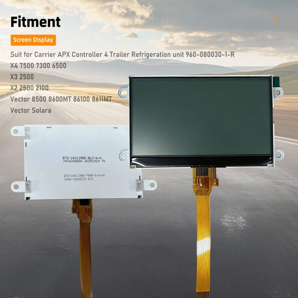 LCD DISPLAY FOR CARRIER TRANSICOLD X4 7500 7300 X3 2500 Vector 8500 8600 APX