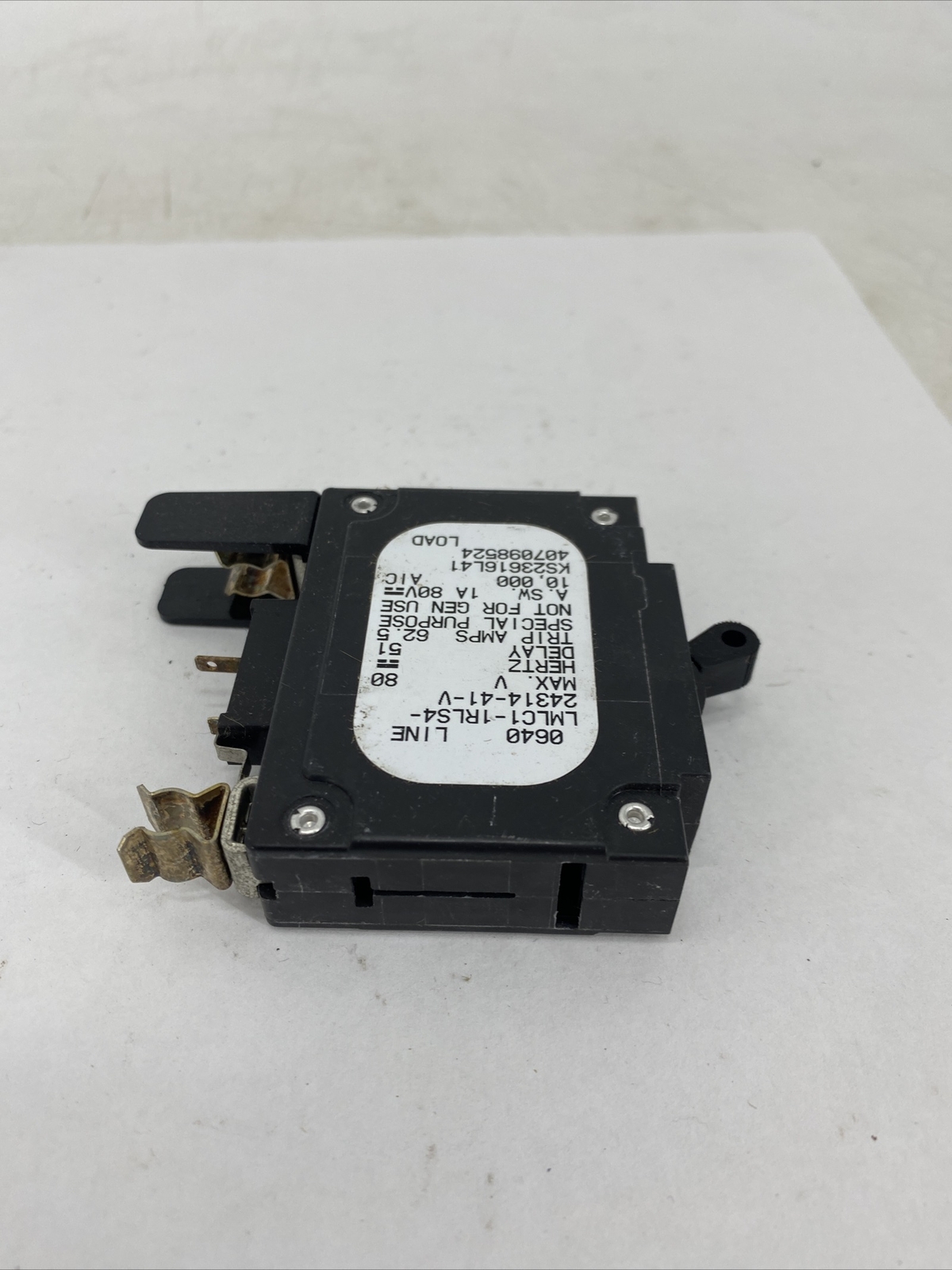 Airpax LMLC1-1RLS4-24314-41-V Circuit Breaker 1P 50A 80VDC Max Bullet Breaker