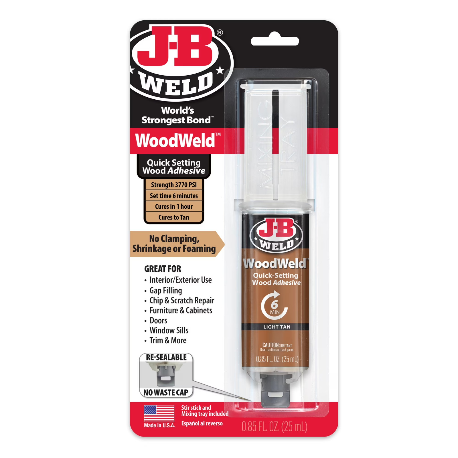 JB Weld 50151 WoodWeld Syringe Bonding Epoxy