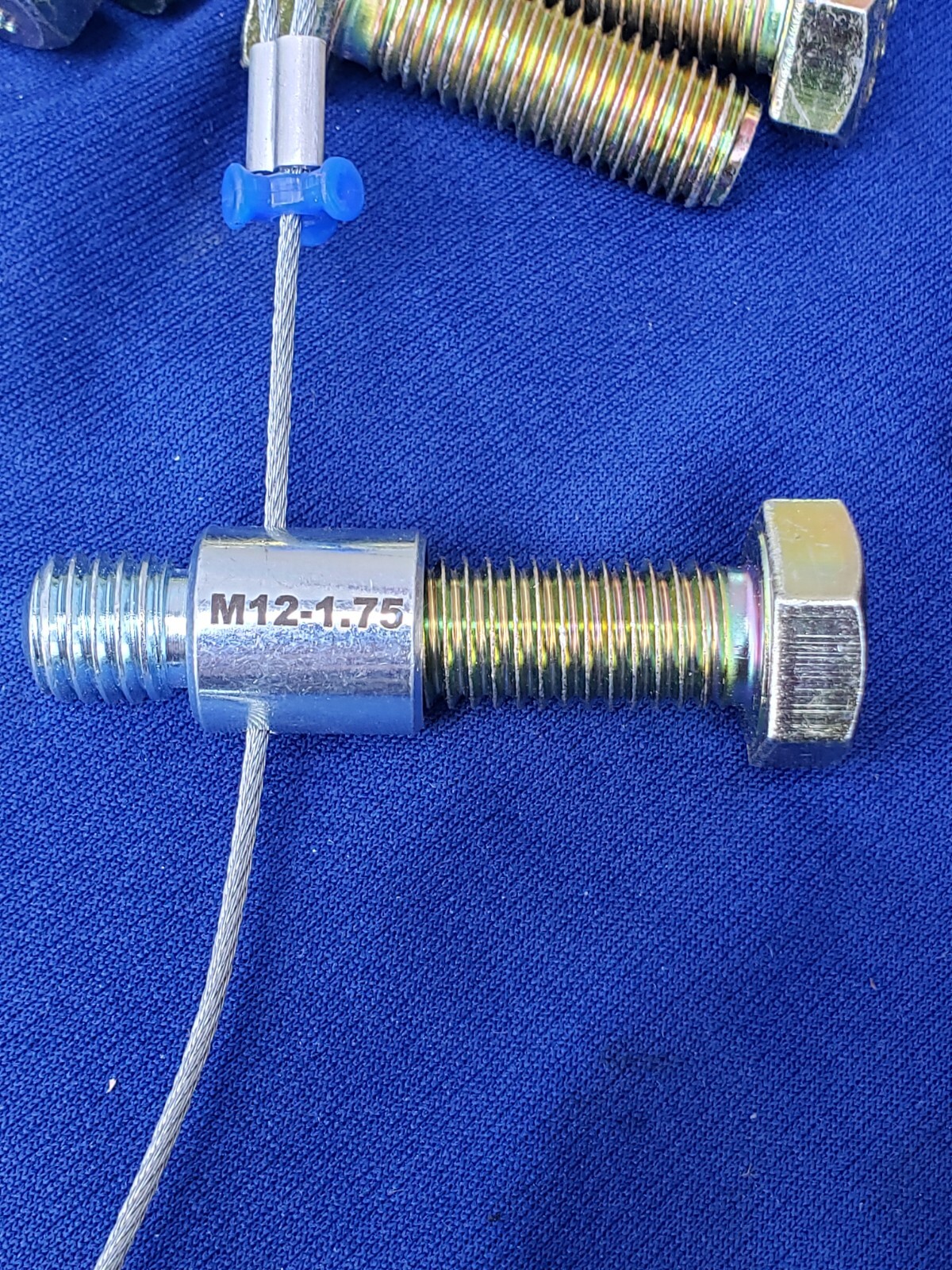 Fastenal M12-1.75 x35mm DIN933 Full Thread Hex Cap Screws Yellow Zinc Grade 8.8