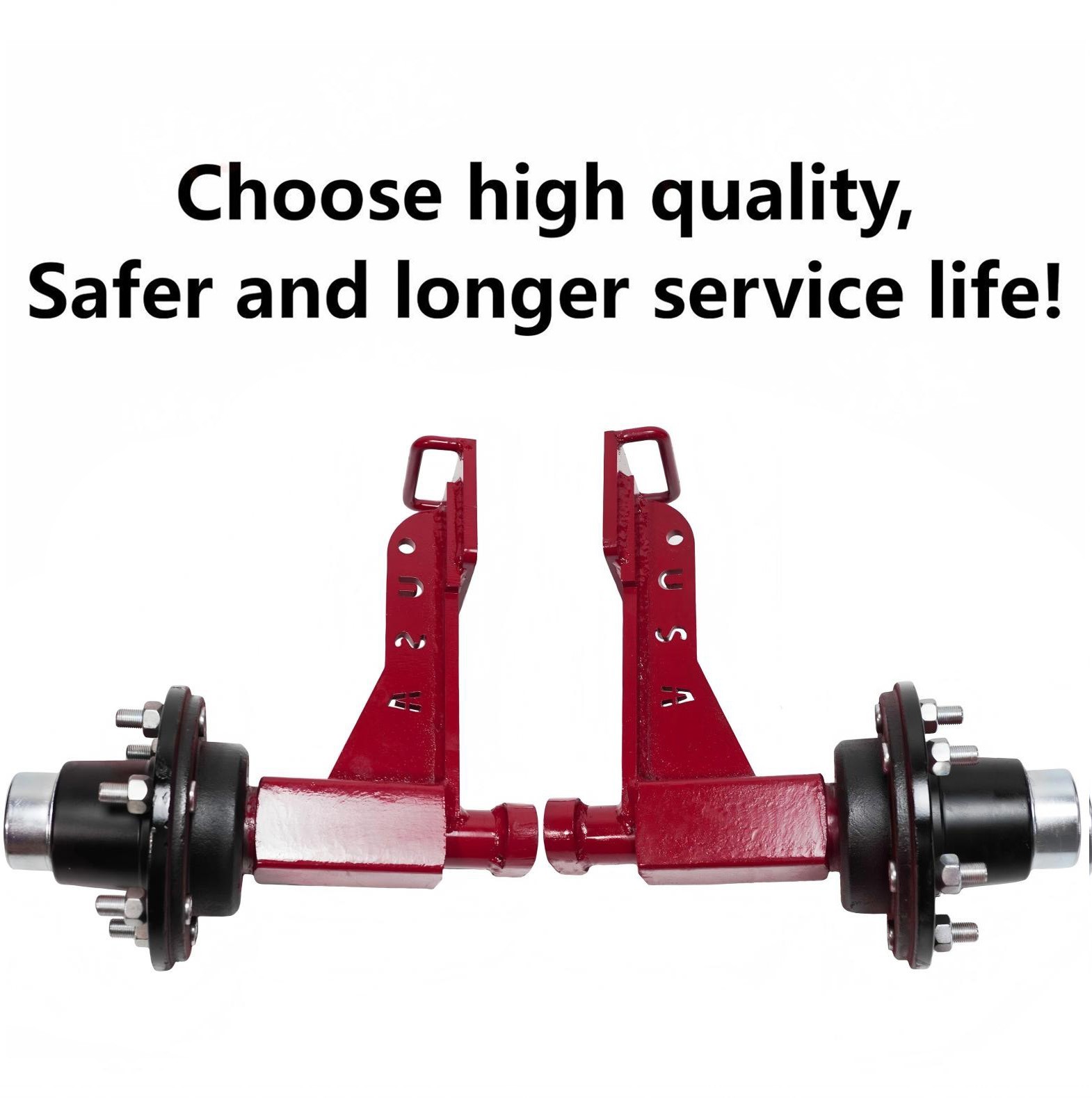 2-Pack 15000lbs Shipping Container Wheels，6×5.5 Lug，Heavy-Duty Container Axles