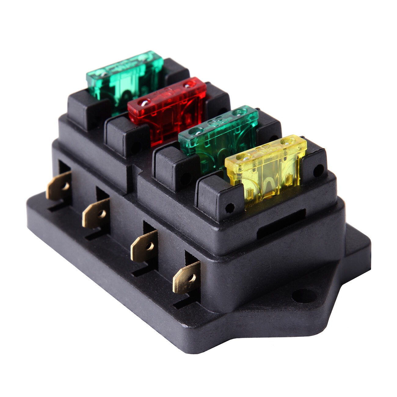 2*4Way Blade Fuse Box Holder Block Auto Universal For Car Marine Boat Motorcycle