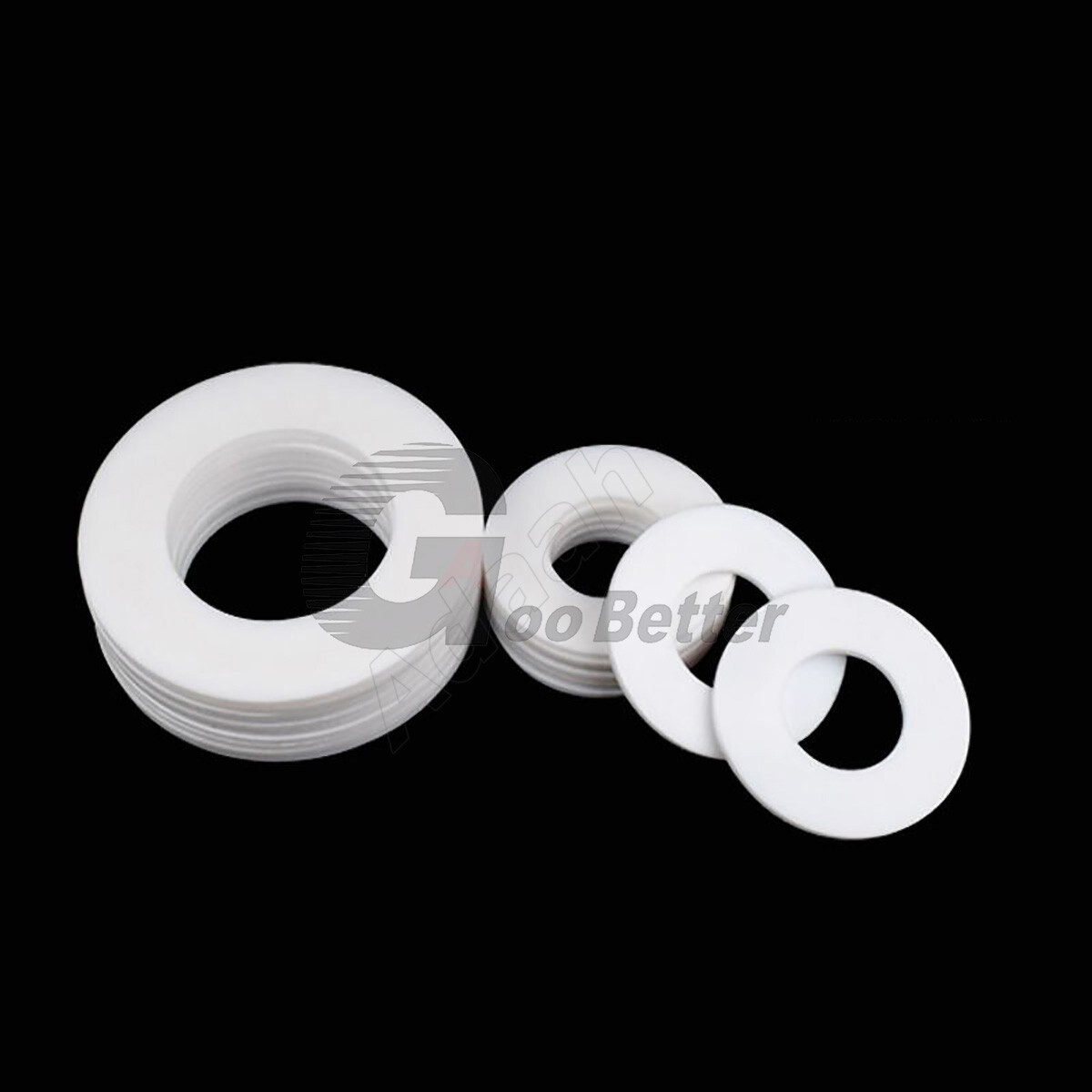 PTFE Sealing Washers Flat Washer Gasket Rings ID 4-95mm High Temp/Oil Resistance