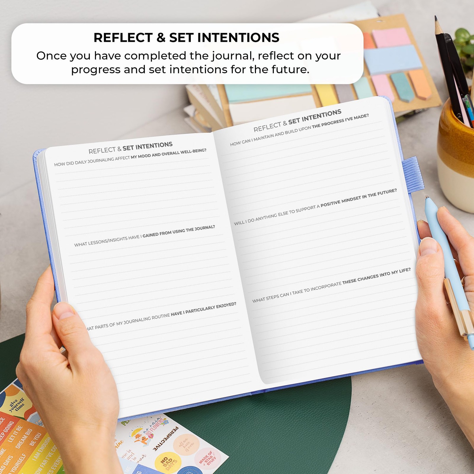 Clever Fox Four-Minute Journal – Daily Positivity A5 (5.8″ x 8.3″), Lavender