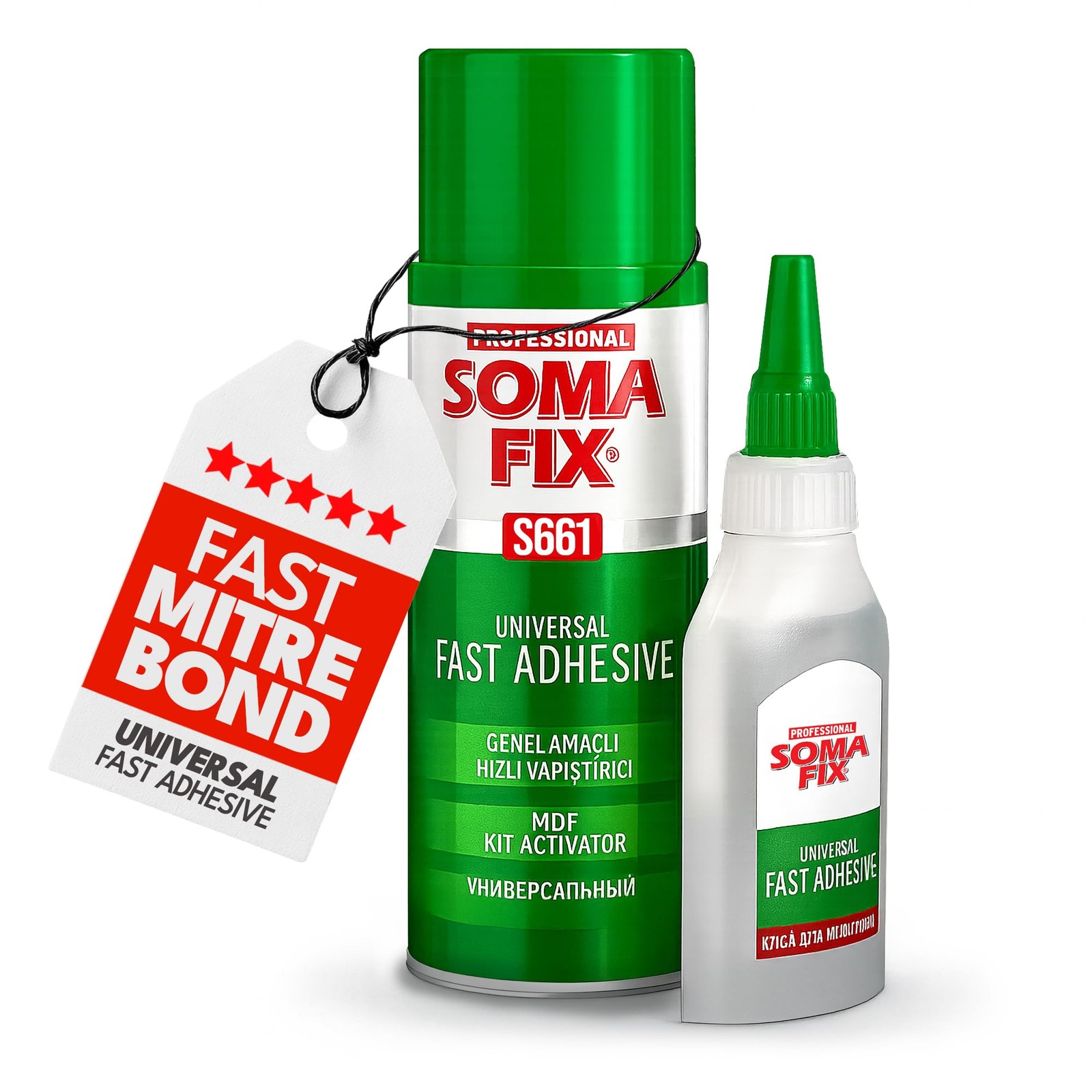 CA Glue with Activator – Super for Wood, Plastic, Glass, Metal, Clear