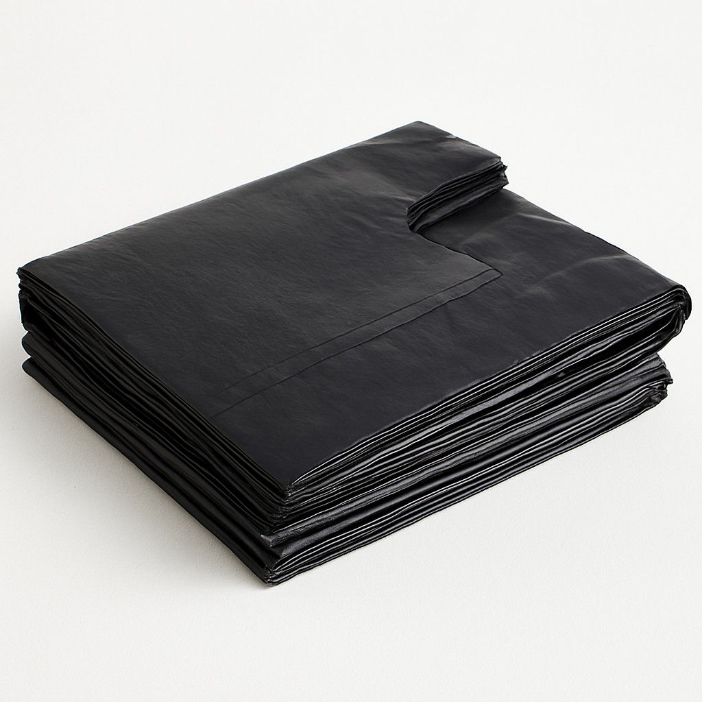 Black Heavy Duty T-Shirt Bags 17x8x29 Extra Large Grocery Retail Bags Bulk