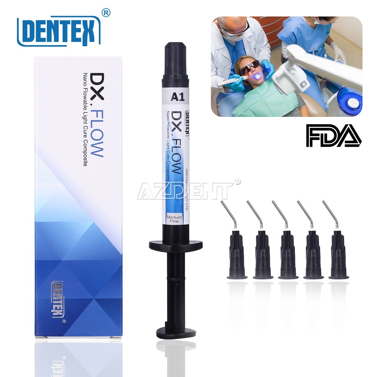 Dental Flowable Light Cure Composite A1, A2, A3 /Acid Etching Gel 37%/adhesive