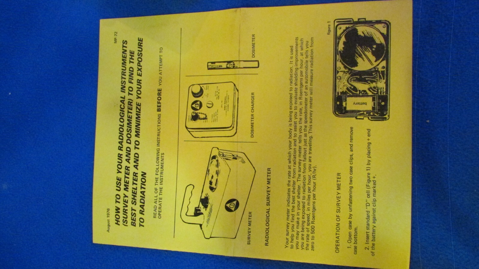NOS! NEVER USED! CD V-750 Radiological Charger w Personal Dosimeters 742 Manuals
