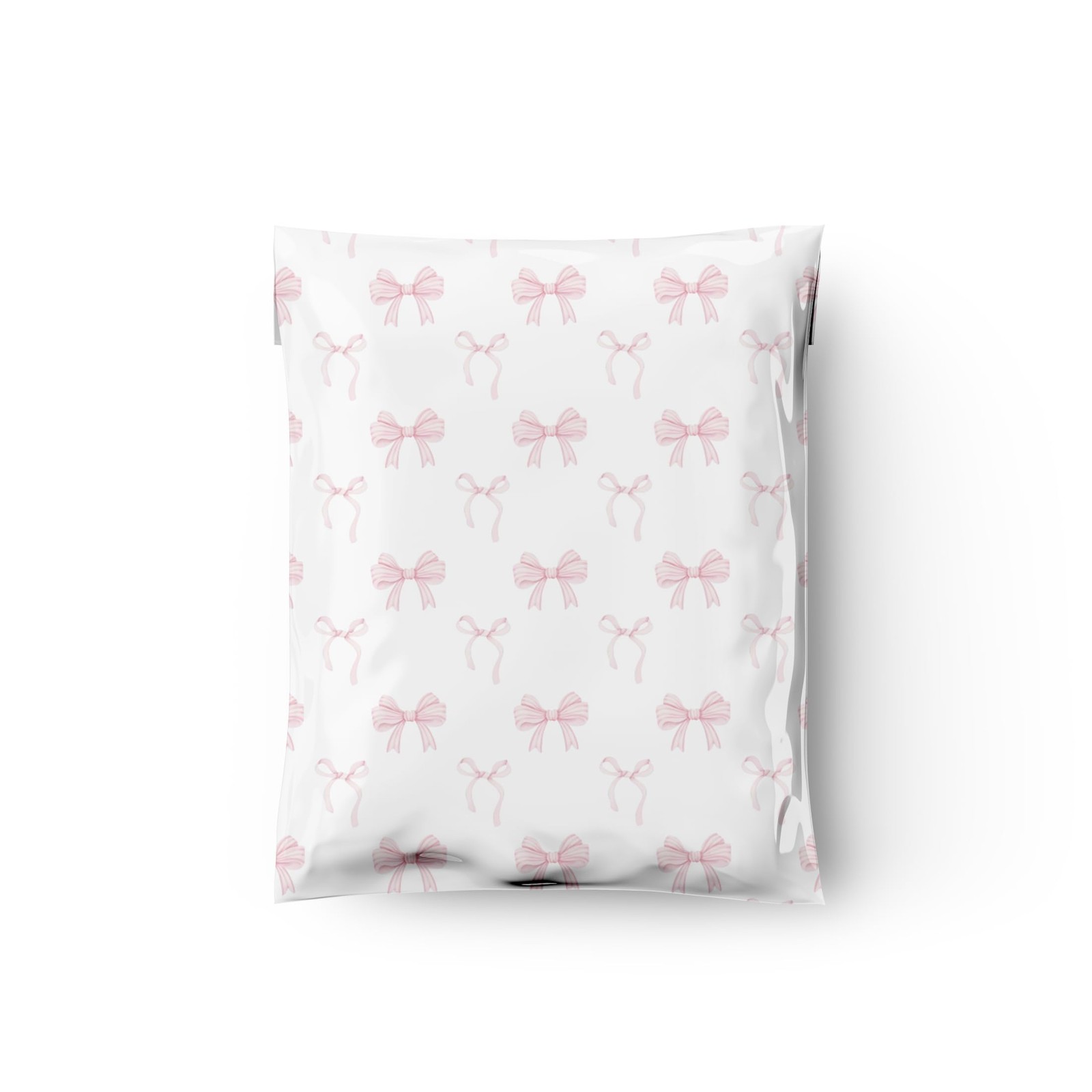 10×13 (100) Pink Bows Valentine’s Day Designer Poly Mailers Waterproof Self S…