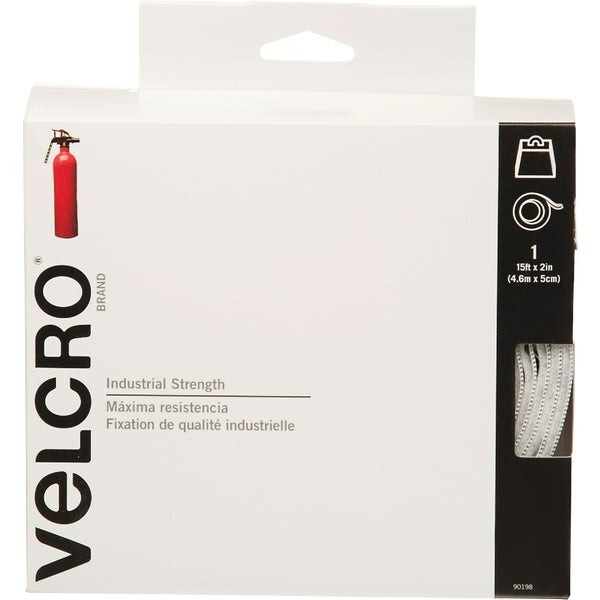 (3)-VELCRO Brand 2 In. x 15 Ft. White Industrial Strength Hook & Loop Roll