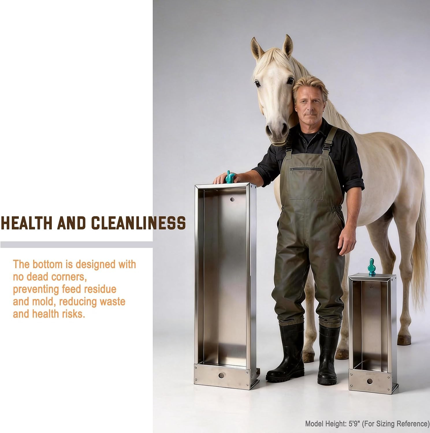 Stainless Steel Automatic Livestock Water Troughs with Float Valve Kit (2 Pack)