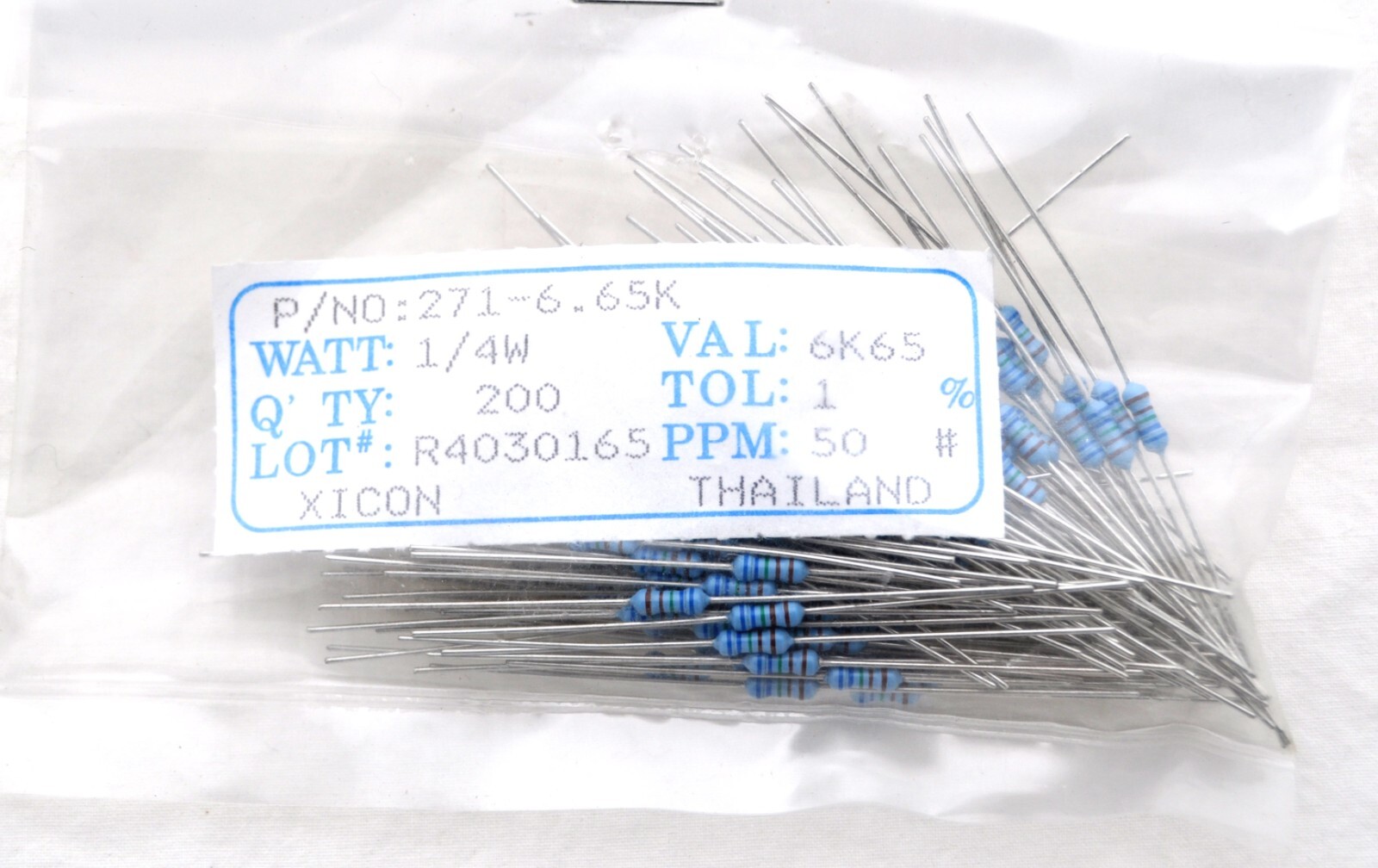 30 Pcs 1/4w Watt 1% Tolerance Metal Film Resistor Selections Val 220 620 to 12k