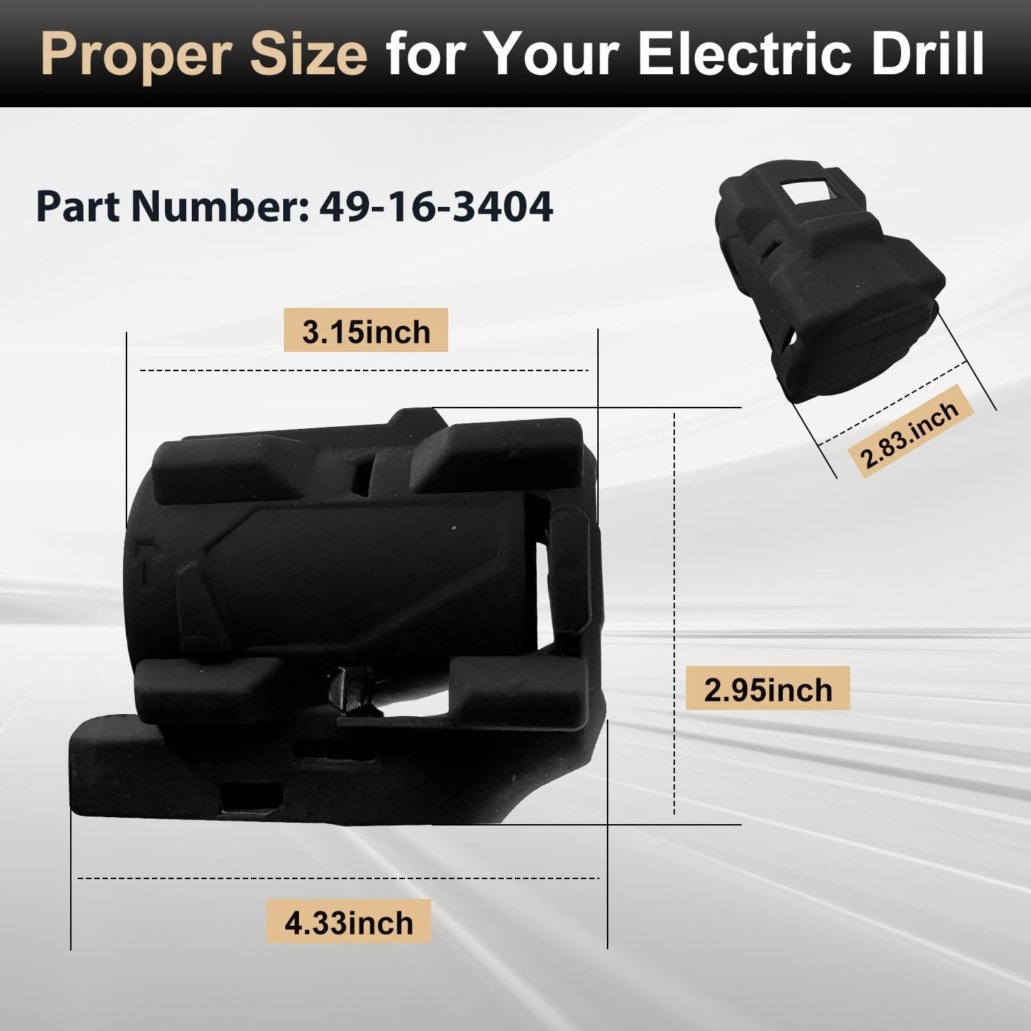 Protective Boot for 12V Cordless 1/2″ Hammer Drill/Driver – Fits 3404-20, 3403-2