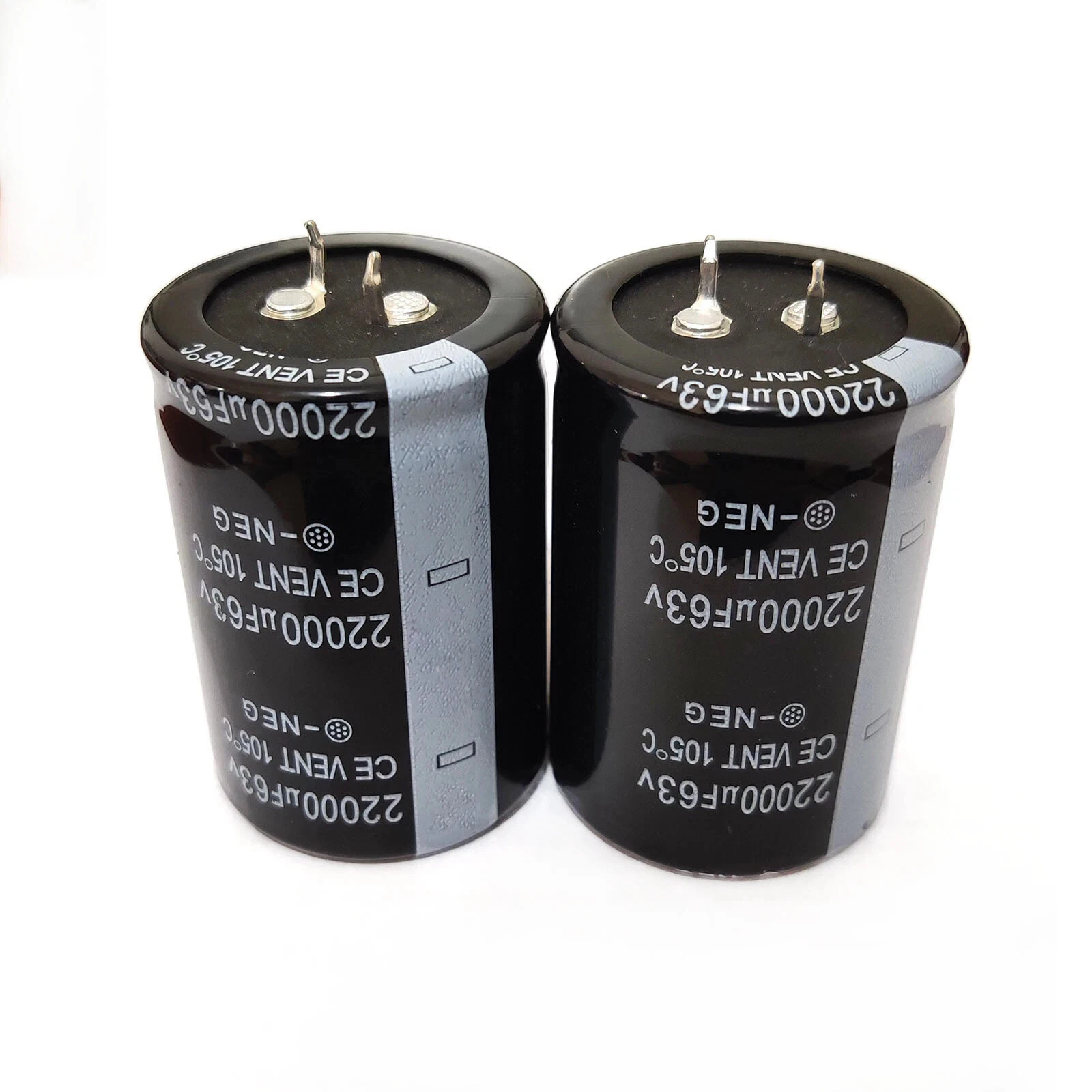 2pcs 63V22000UF Aluminum Filters Electrolytic Capacitor 35x50mm